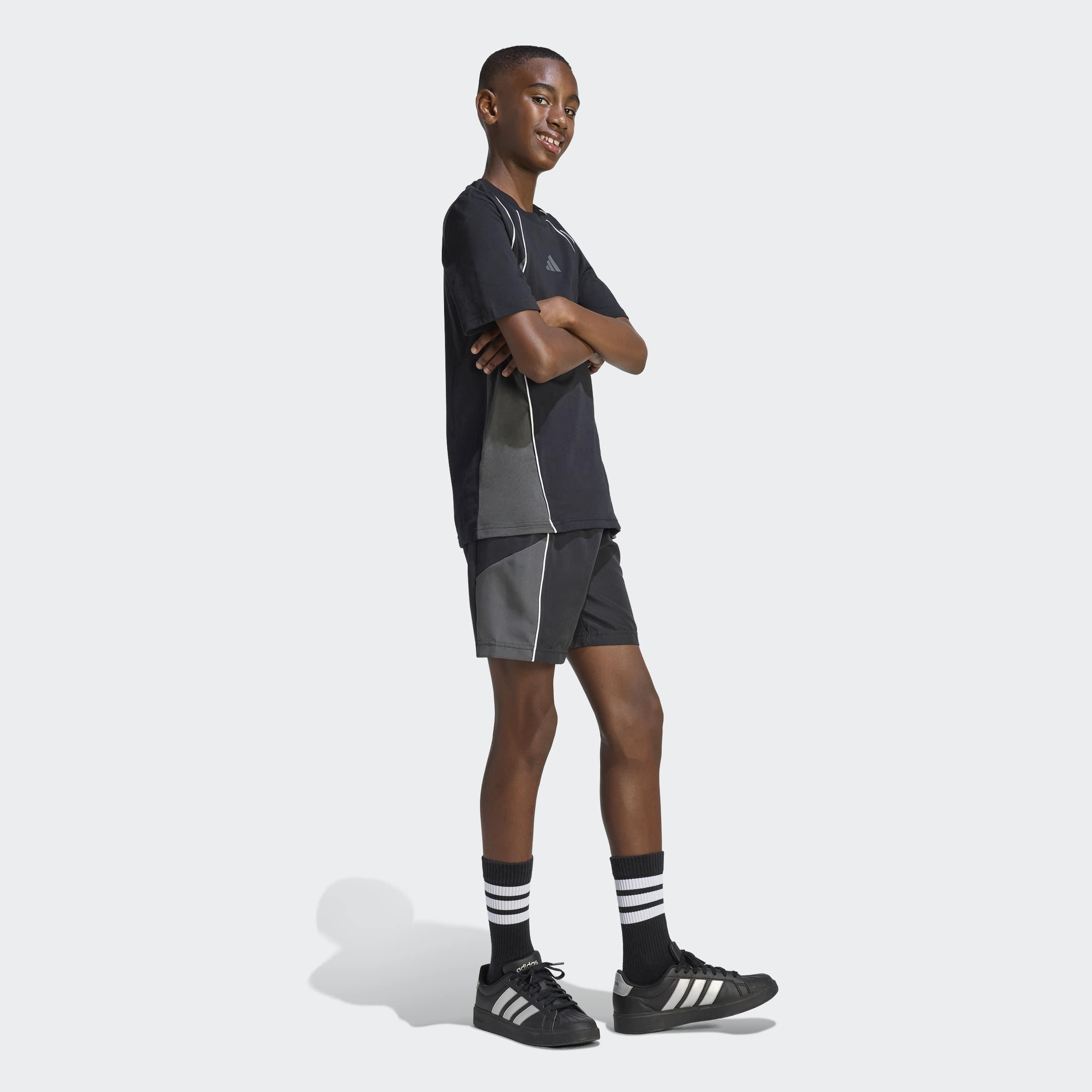 Kids Unisex Color Block T-Shirt, Black, A701_ONE, large image number 5