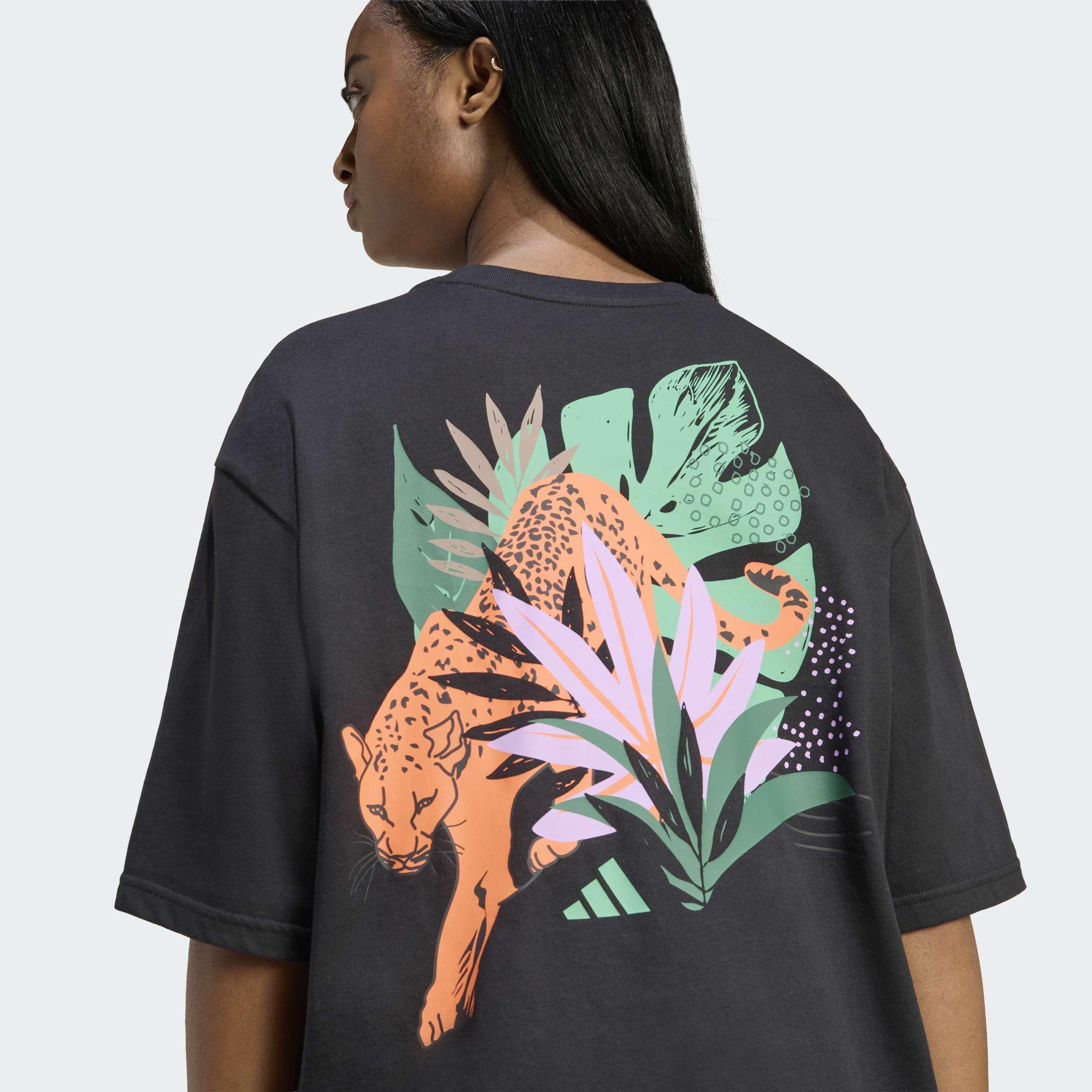 Animal Oversize Graphic T-Shirt, Black, A701_ONE, large image number 3