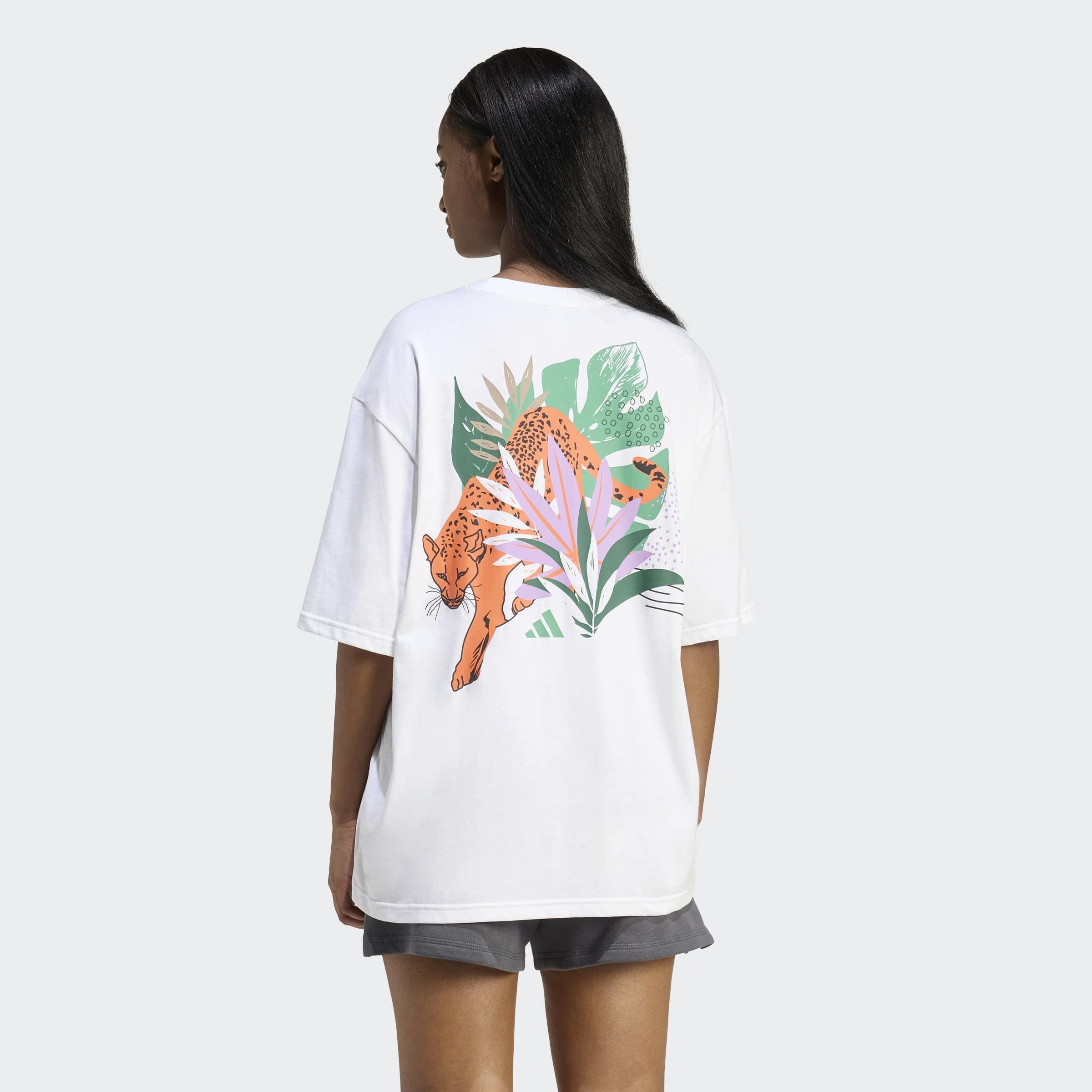 Animal Oversize Graphic T-Shirt, White