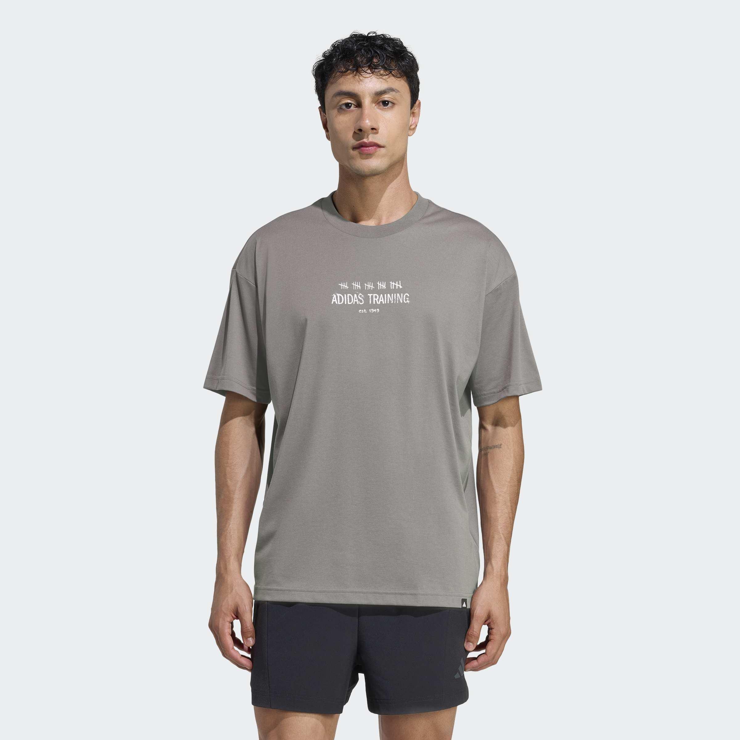 Climacool Power Training Graphic T-Shirt, Brown, A701_ONE, large image number 5