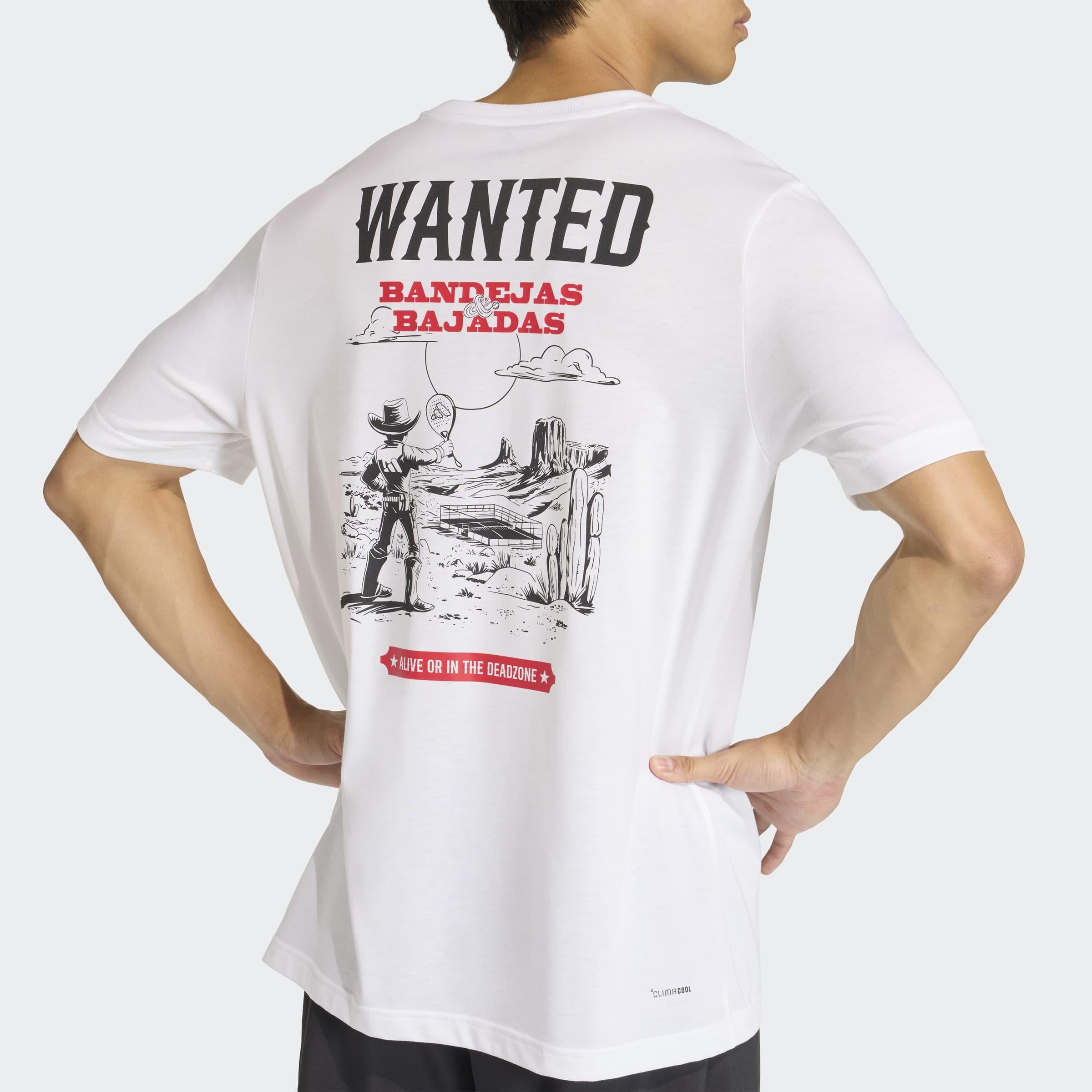 Padel Wanted Graphic T-Shirt, White, A701_ONE, large image number 2