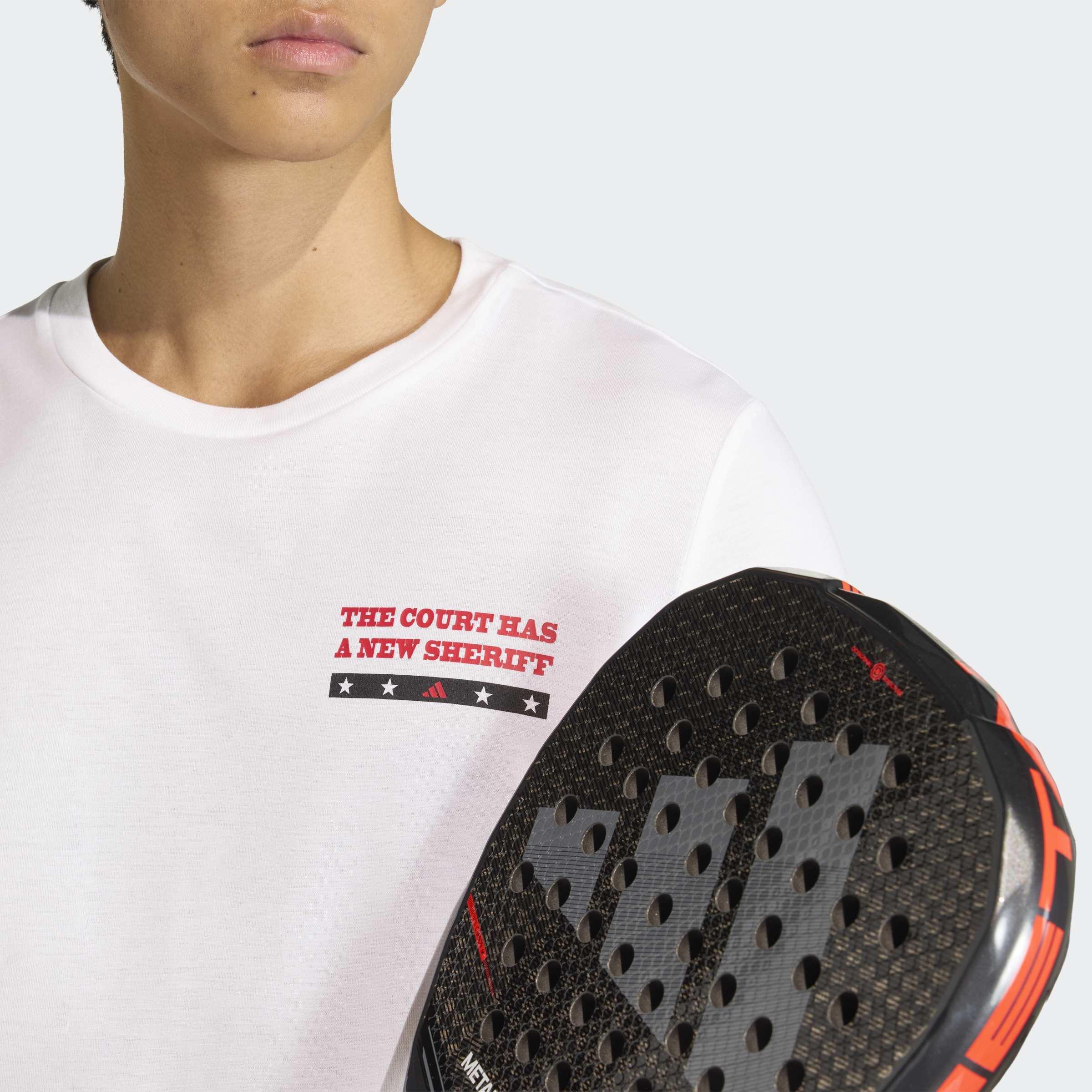 Padel Wanted Graphic T-Shirt, White, A701_ONE, large image number 3