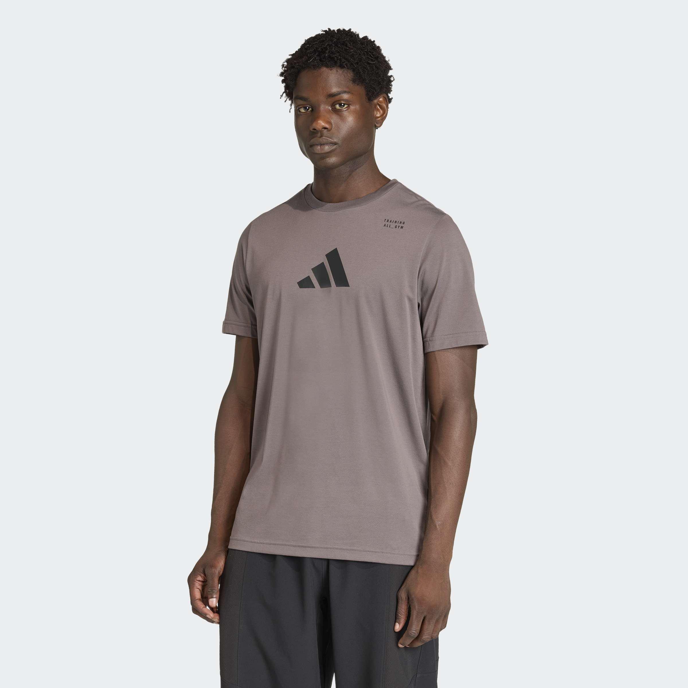 Climacool Category Training Graphic T-Shirt, Brown, A701_ONE, large image number 4