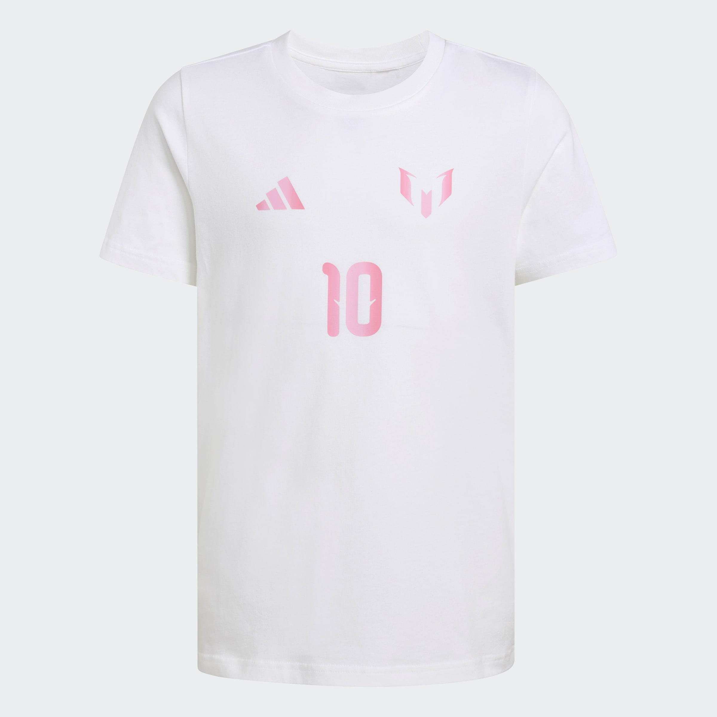 Kids Messi Name&Number Graphic T-Shirt, White, A701_ONE, large image number 0