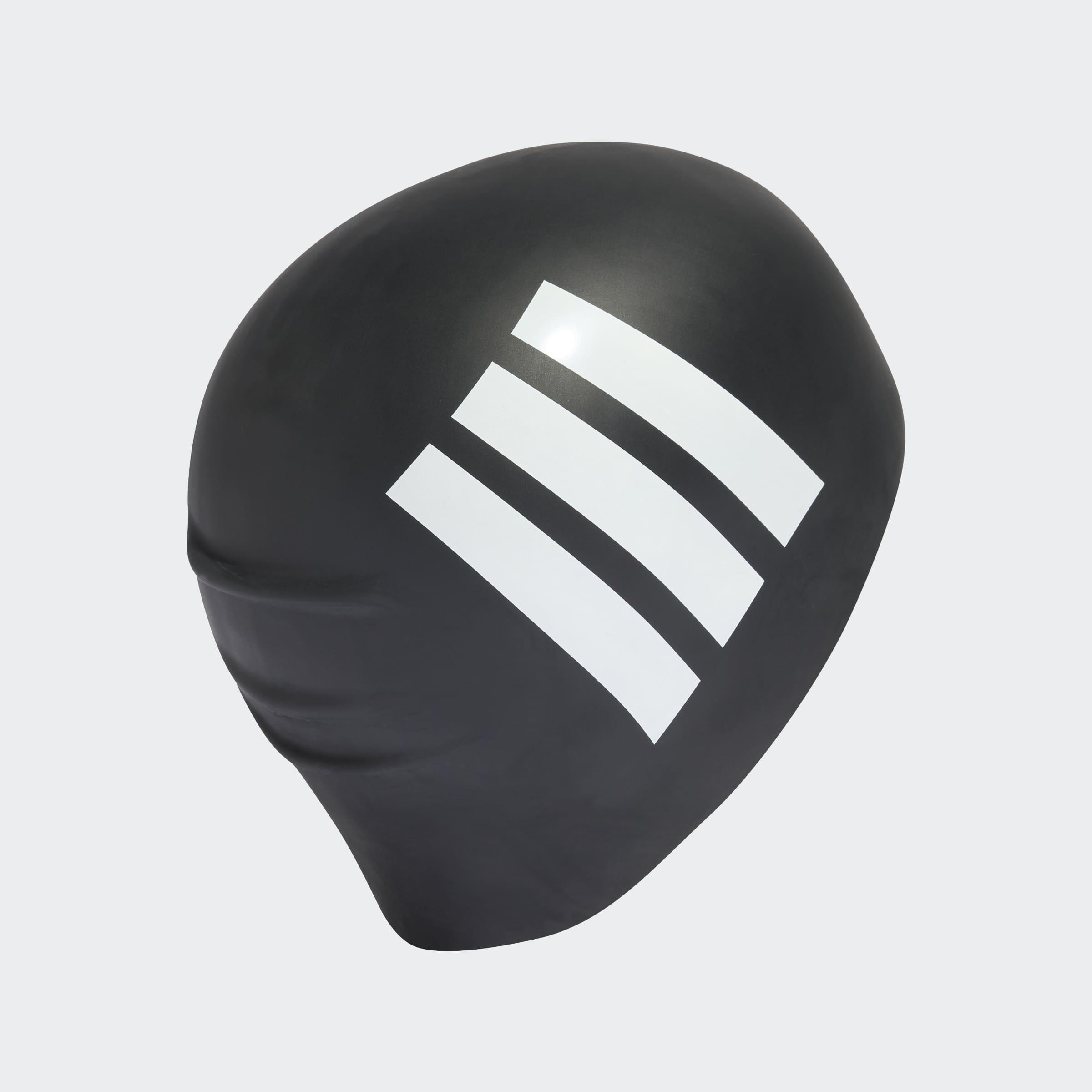 Unisex Adidas 3-Stripes Swim Cap, Black