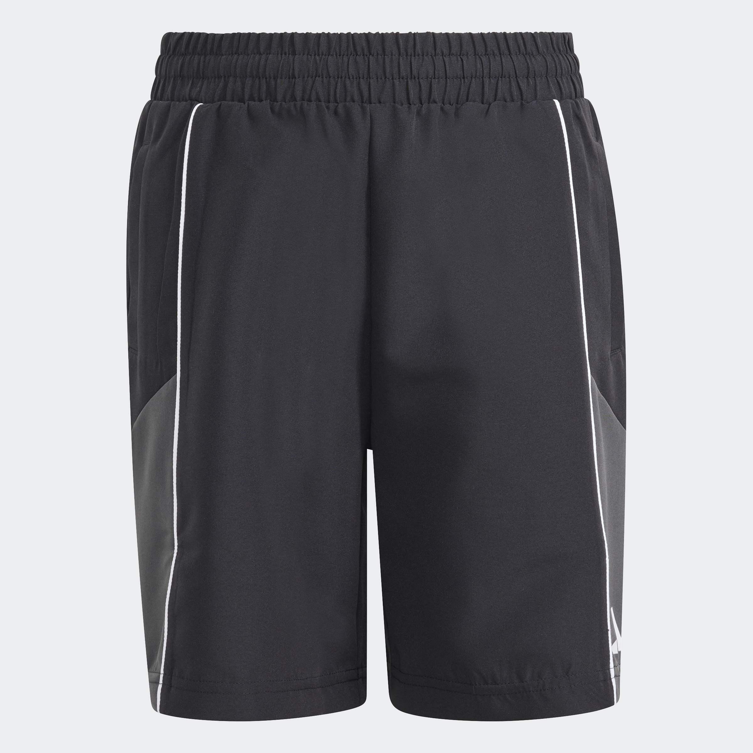 Kids Unisex Color Block Woven Shorts, Black, A701_ONE, medium