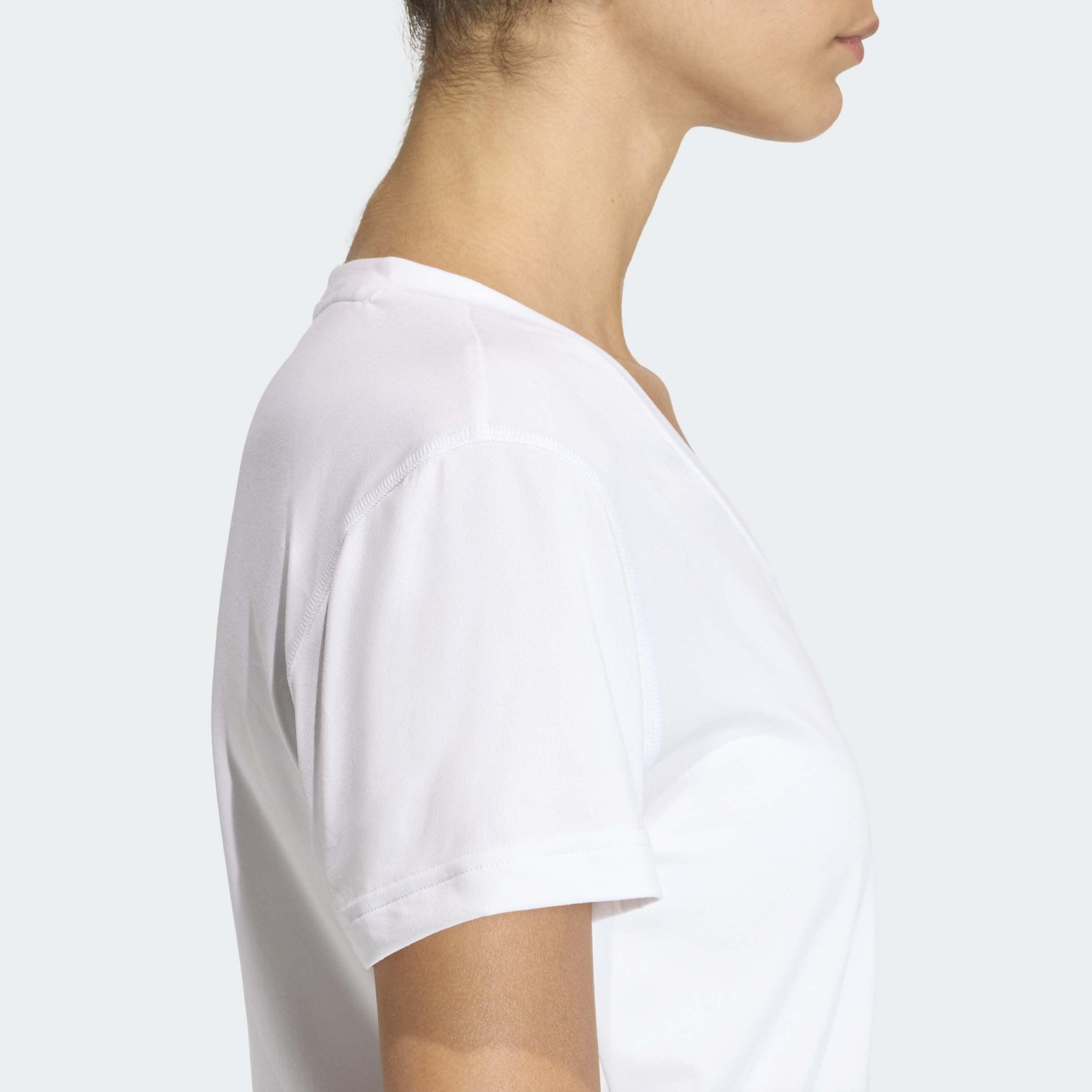 Workout Essentials V-Neck T-Shirt, White, A701_ONE, large image number 3
