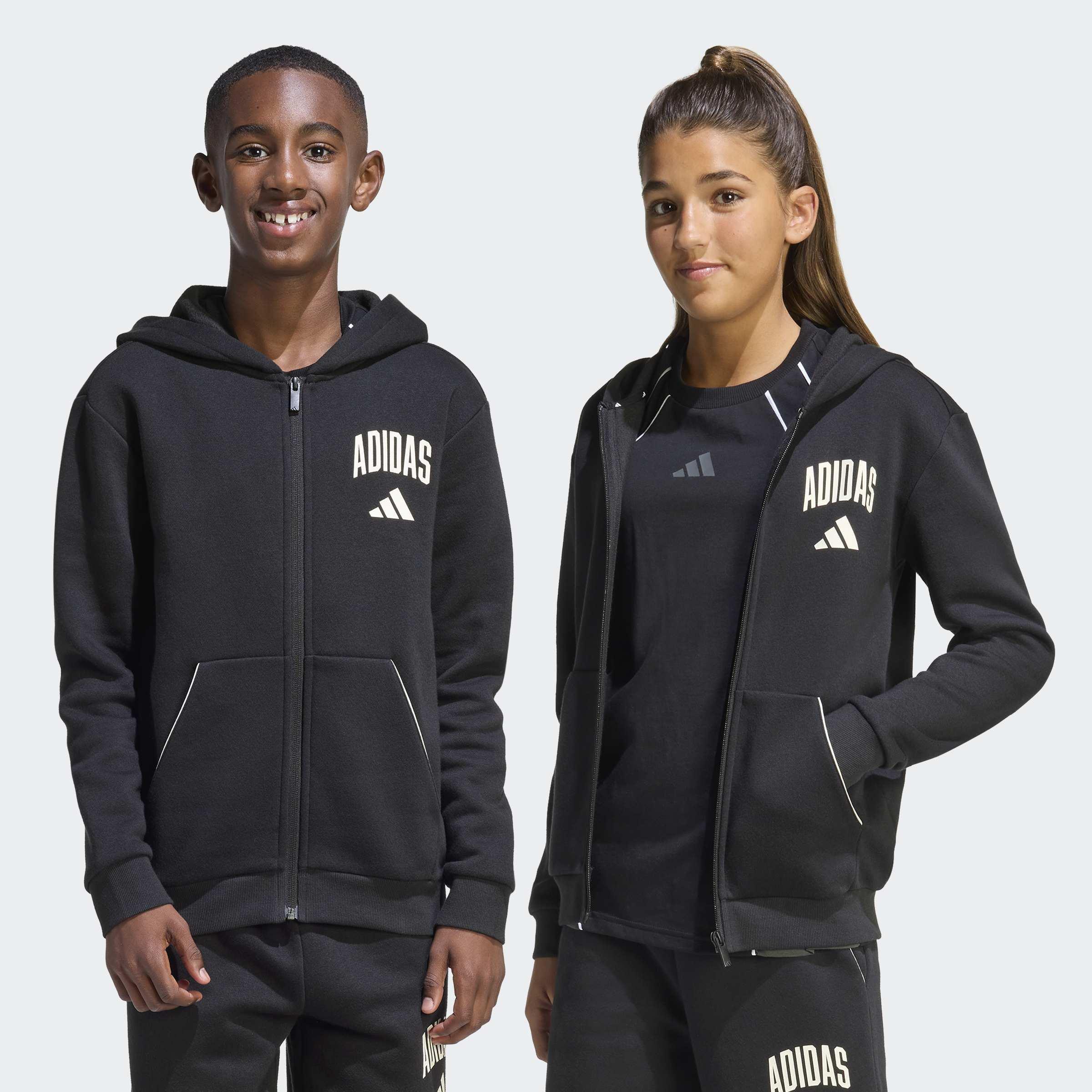Kids Unisex Seasonals Collegiate Typography Hoody, Black, A701_ONE, large image number 5