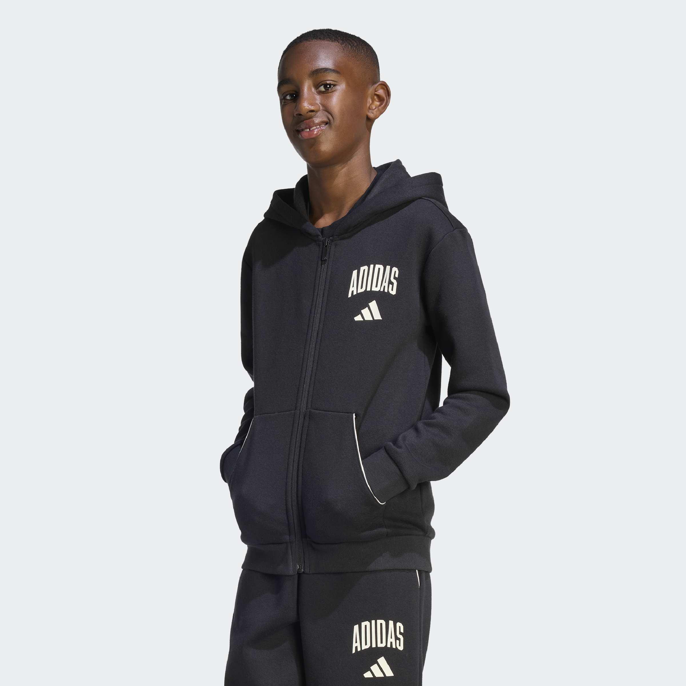 Kids Unisex Seasonals Collegiate Typography Hoody, Black, A701_ONE, large image number 6