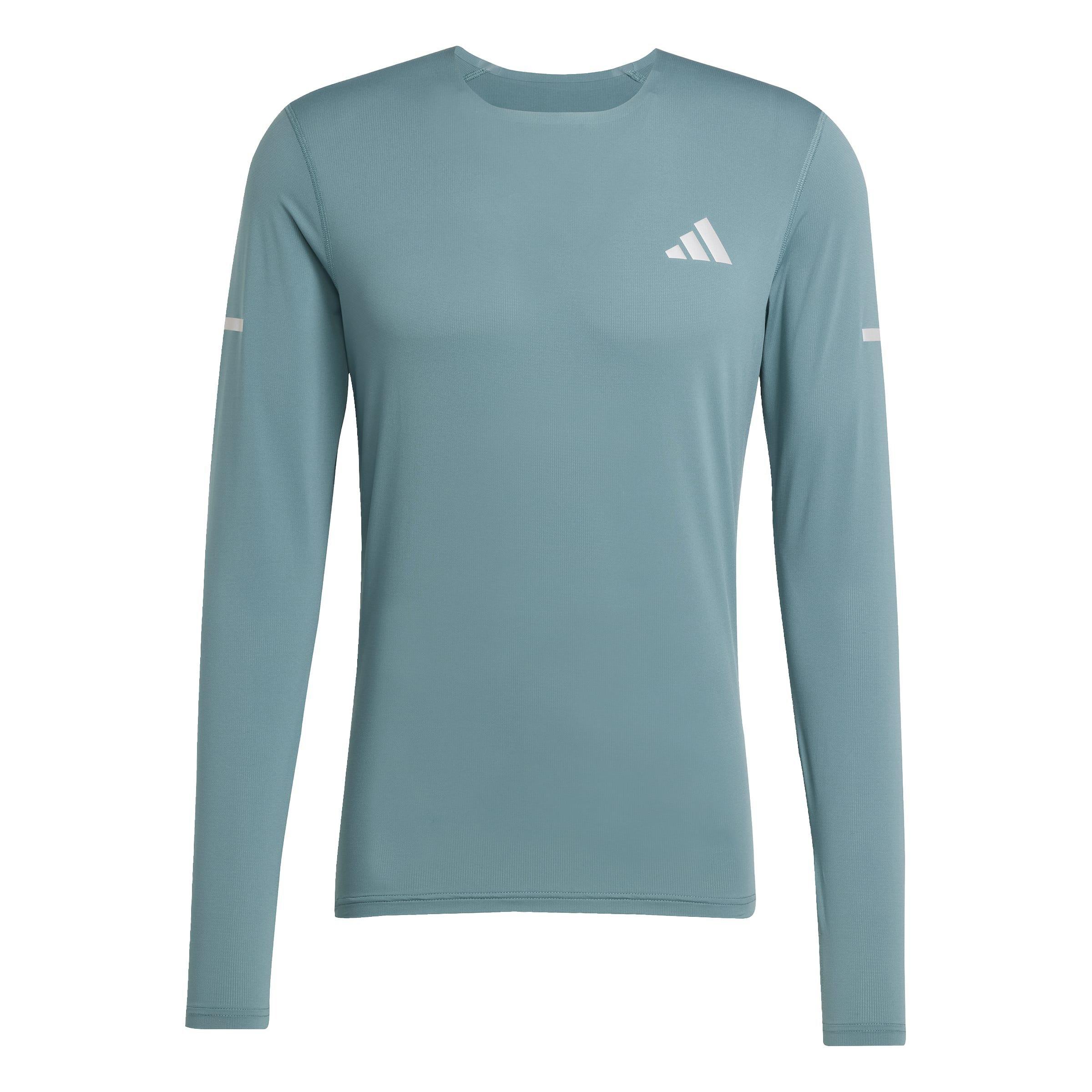 Adi365 Running CLIMACOOL+ Long-Sleeve Top, Green, A701_ONE, large image number 0