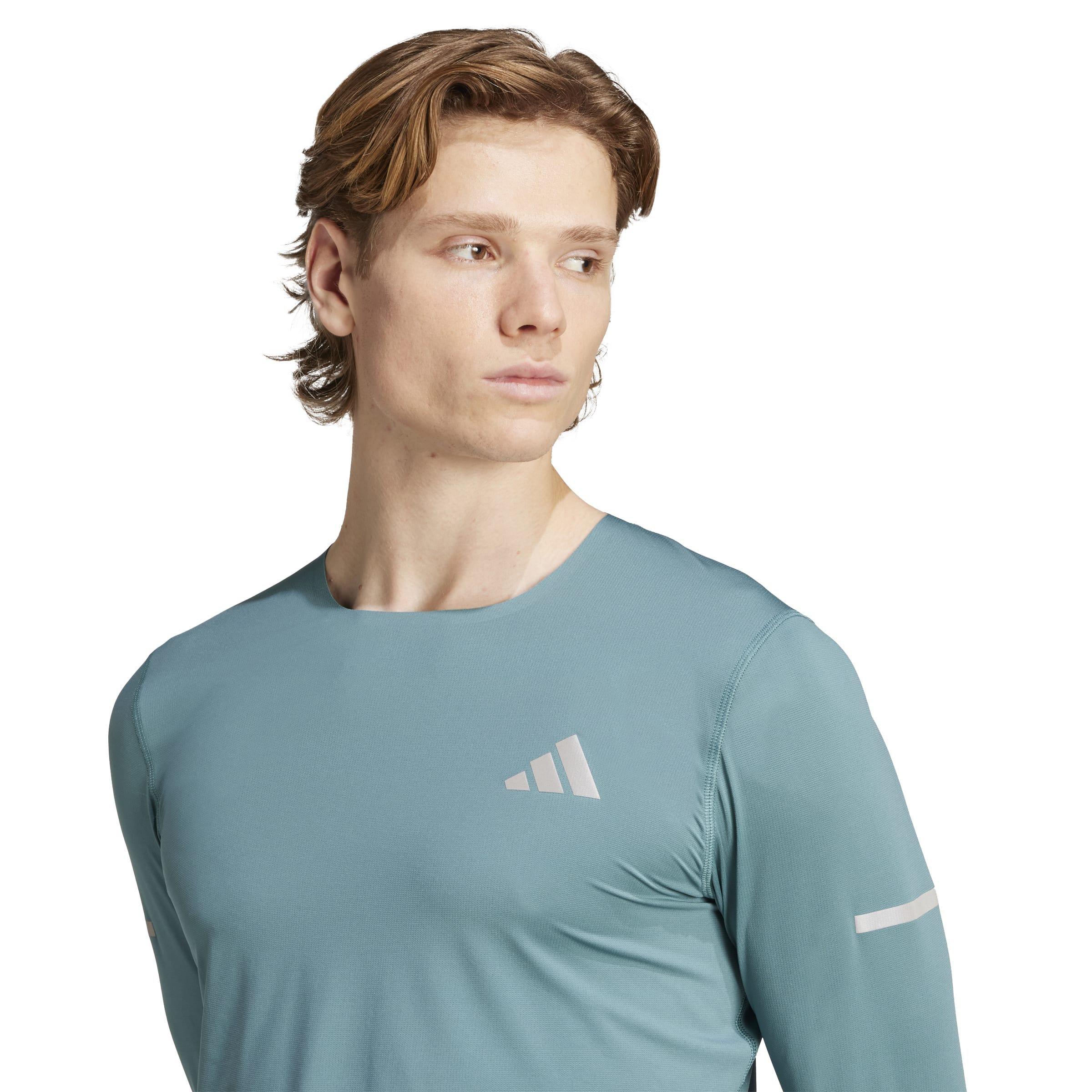 Adi365 Running CLIMACOOL+ Long-Sleeve Top, Green, A701_ONE, large image number 2