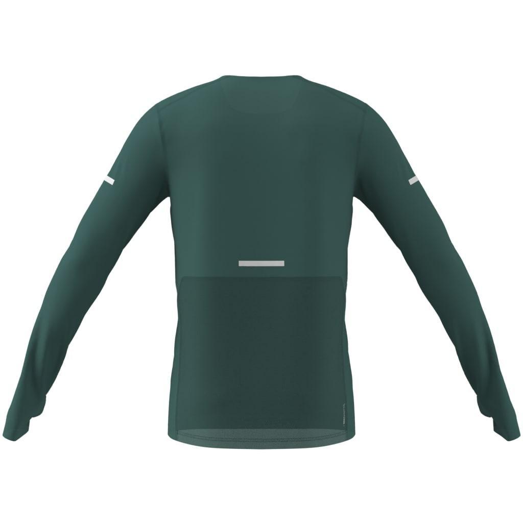 Adi365 Running CLIMACOOL+ Long-Sleeve Top, Green, A701_ONE, large image number 4