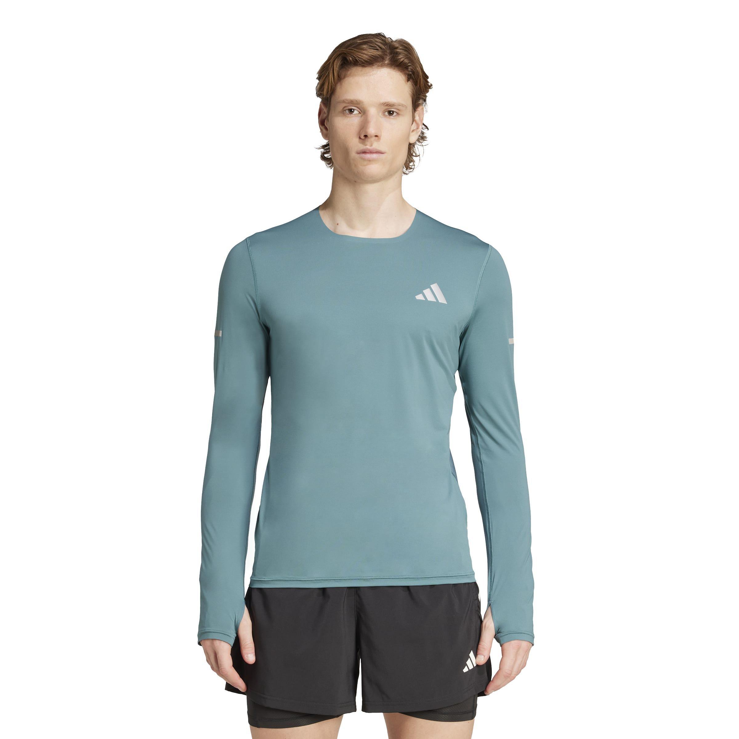 Adi365 Running CLIMACOOL+ Long-Sleeve Top, Green, A701_ONE, large image number 10