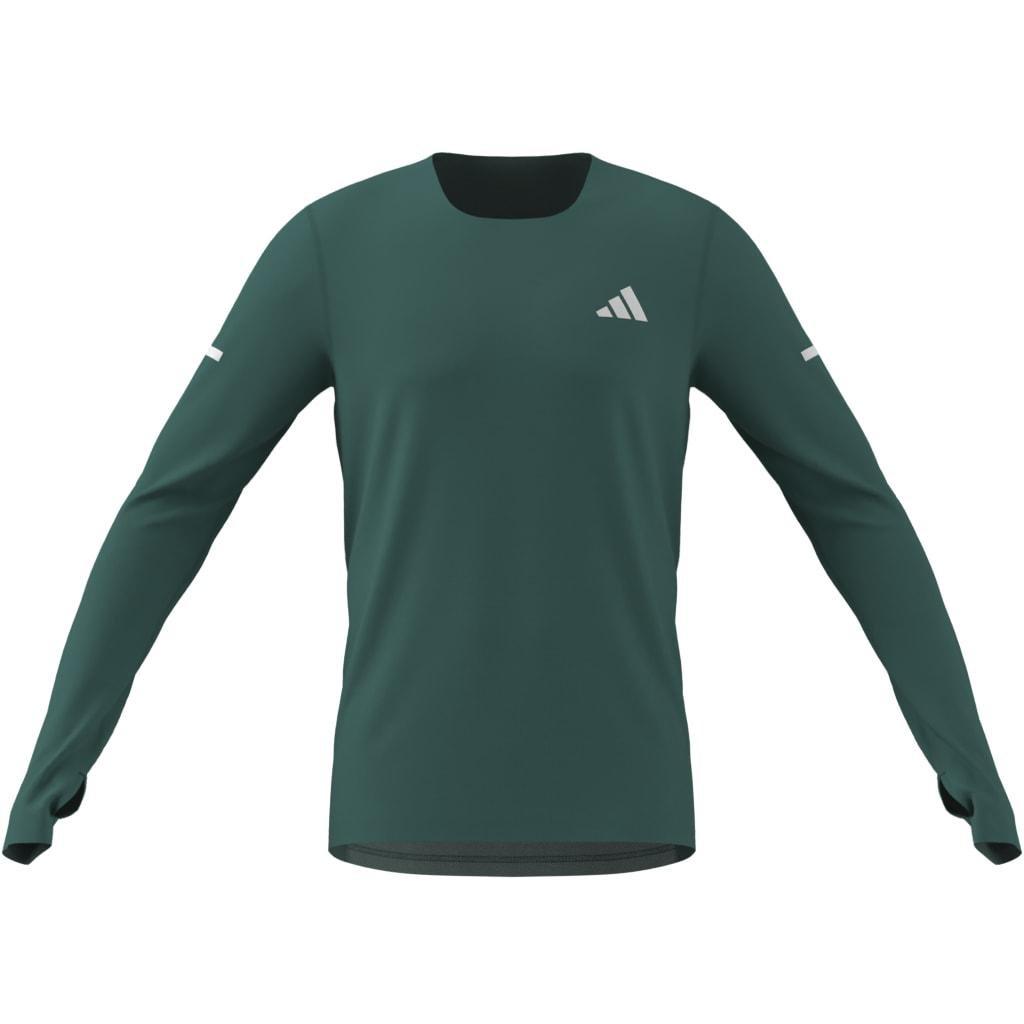 Adi365 Running CLIMACOOL+ Long-Sleeve Top, Green, A701_ONE, large image number 11