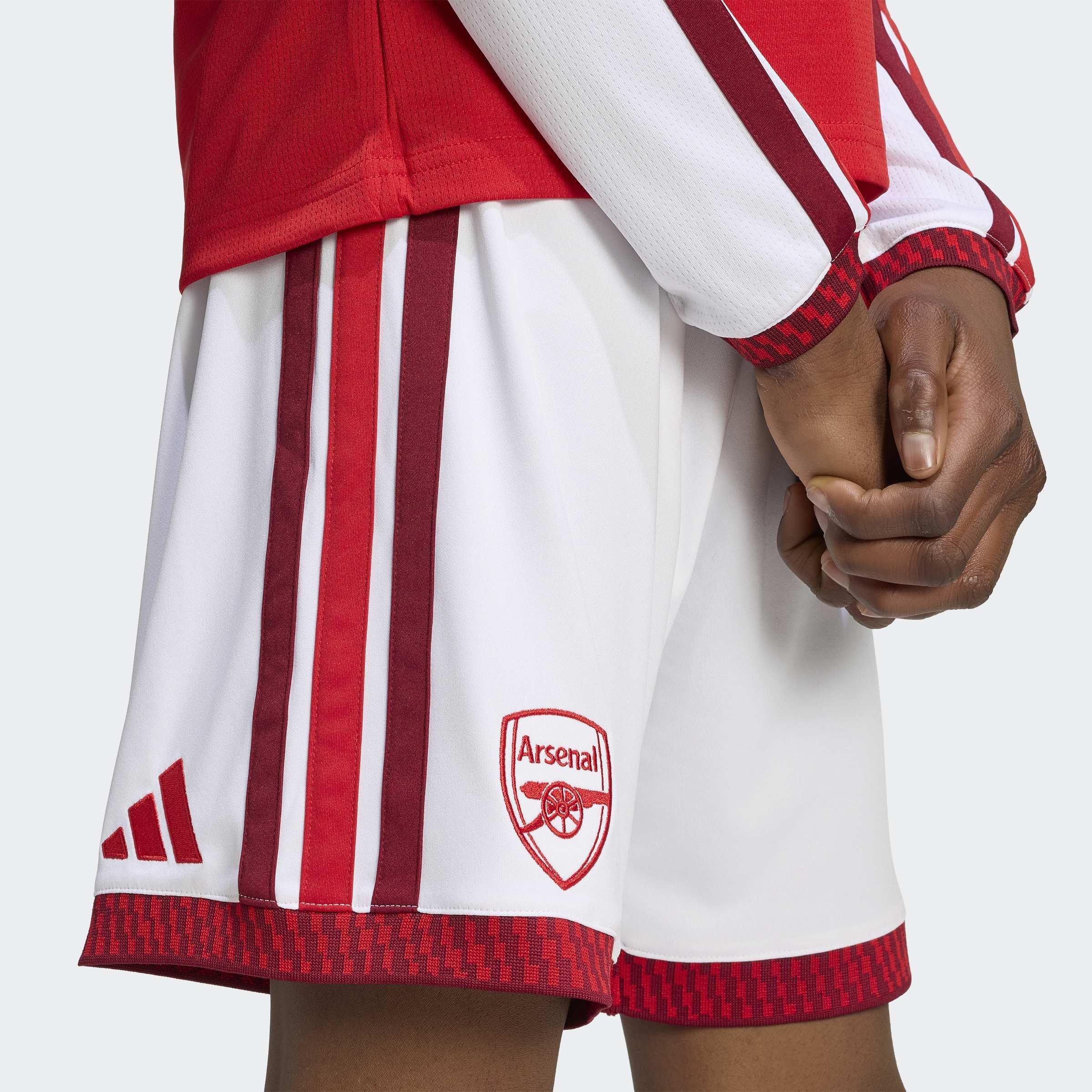 Kids Unisex Arsenal FC 26/27 Home Shorts, White, A701_ONE, large image number 4