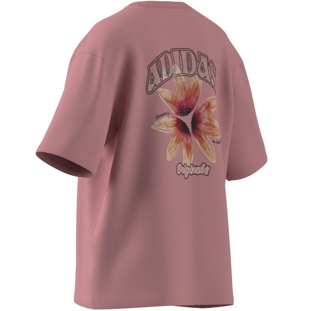 adidas Originals Summer Glow Graphic T-Shirt, Pink, , large image number 4