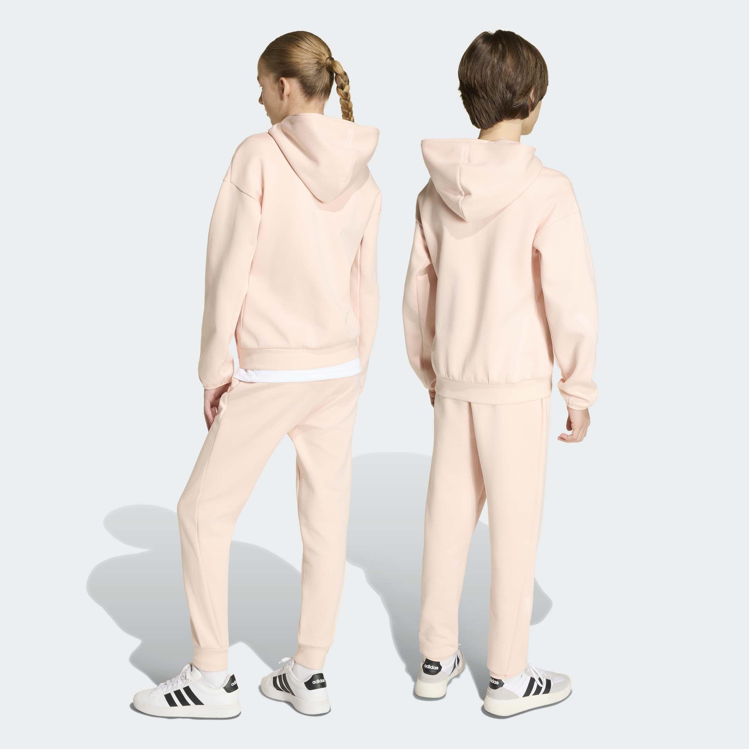 Kids Unisex adidas Z.N.E. Tapered-Leg Tracksuit Bottoms, Pink, A701_ONE, large image number 1
