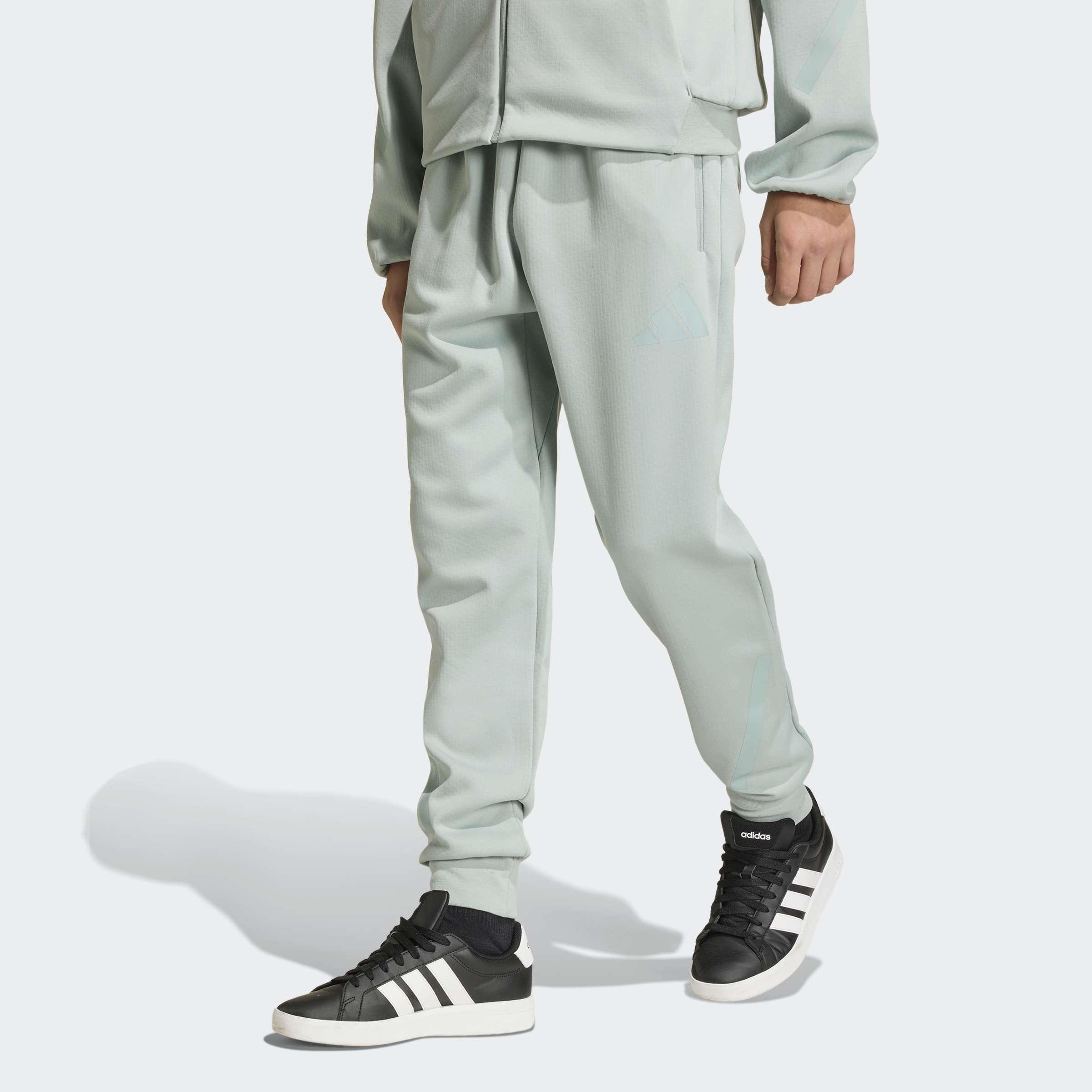 Kids Unisex adidas Z.N.E. Tapered-Leg Tracksuit Bottoms, Green, A701_ONE, large image number 5