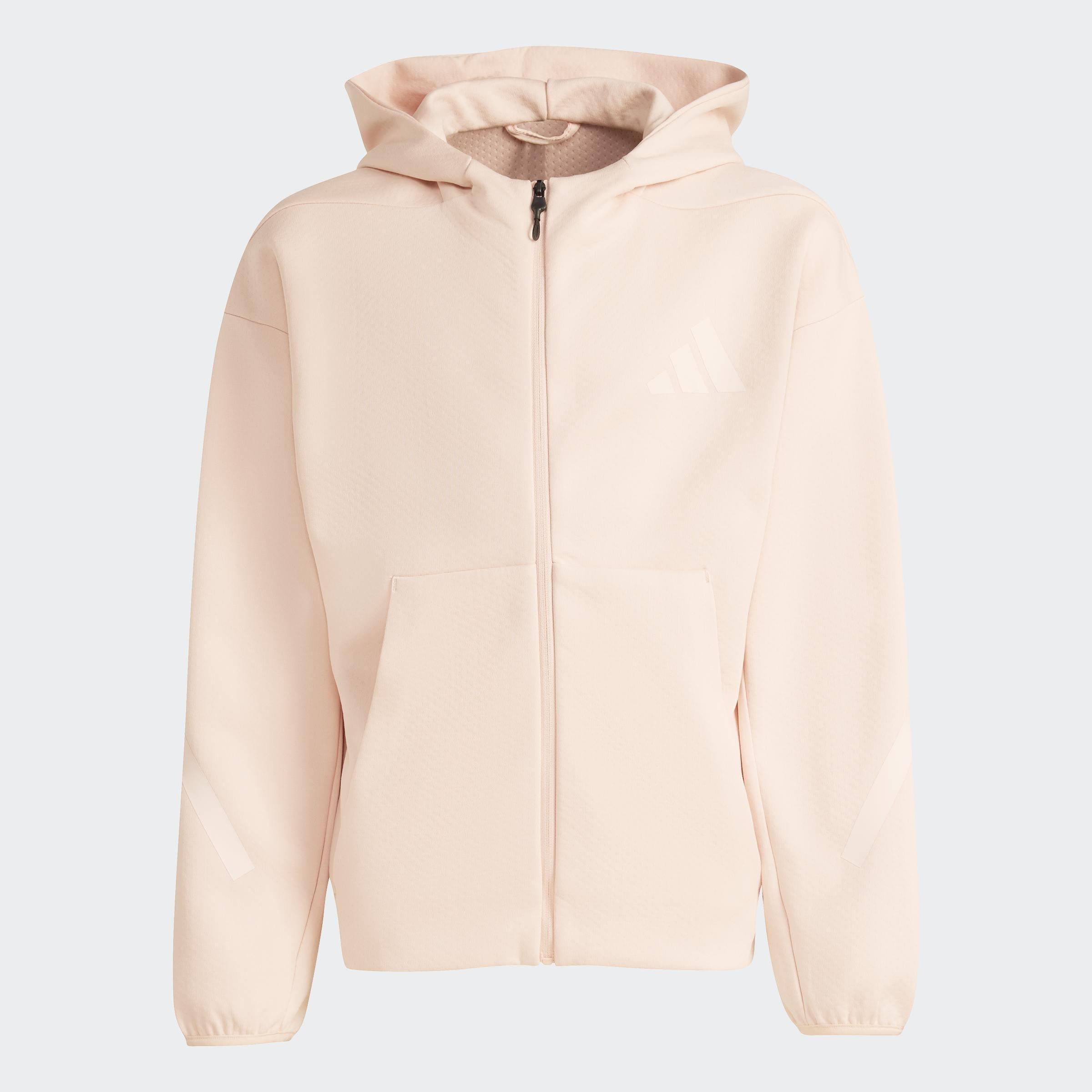 Kids Unisex adidas Z.N.E. Full-Zip Hooded Track Jacket, Pink, A701_ONE, large image number 0