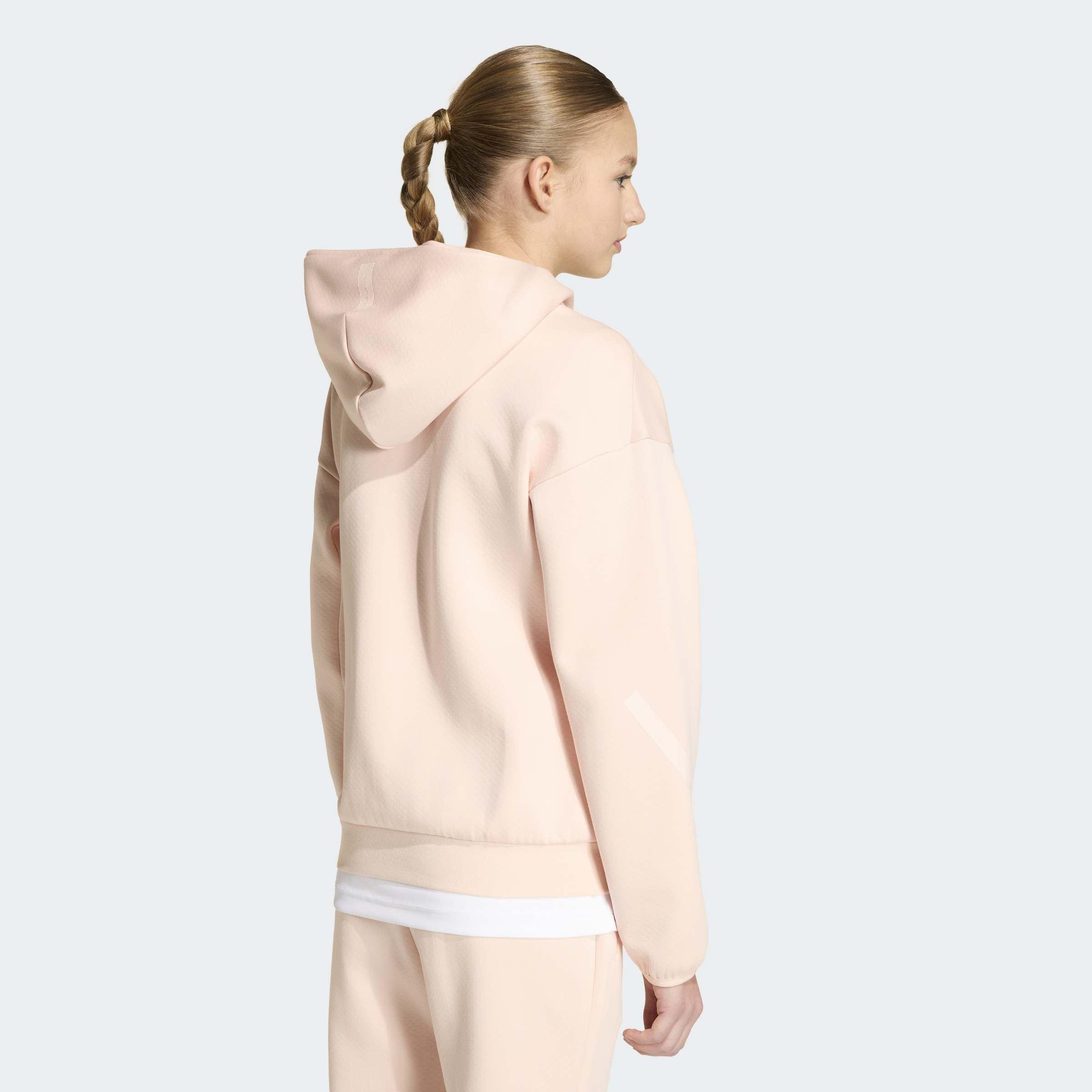 Kids Unisex adidas Z.N.E. Full-Zip Hooded Track Jacket, Pink, A701_ONE, medium