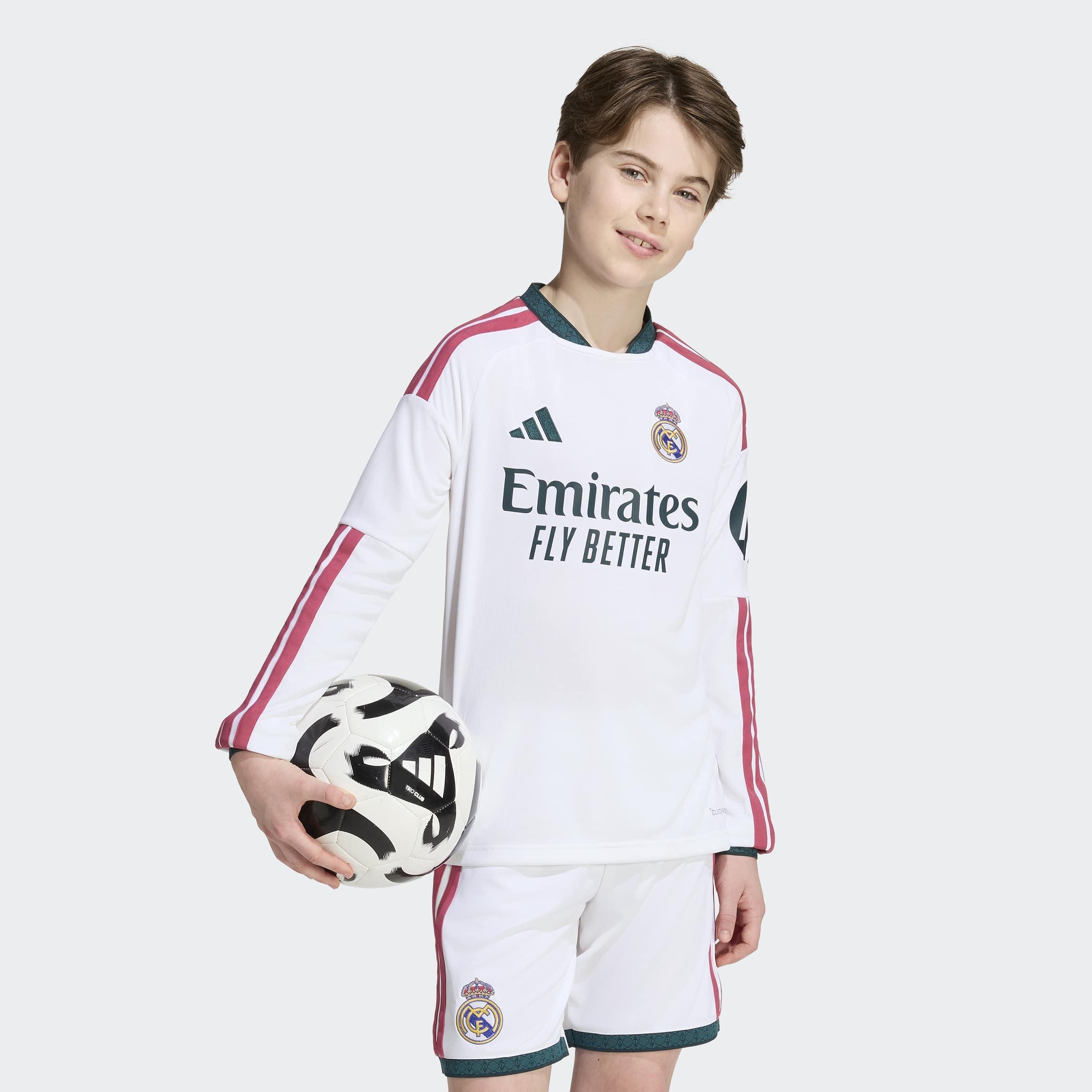 Kids Unisex Real Madrid 26/27 Home Jersey Long Sleeve, White, A701_ONE, large image number 7
