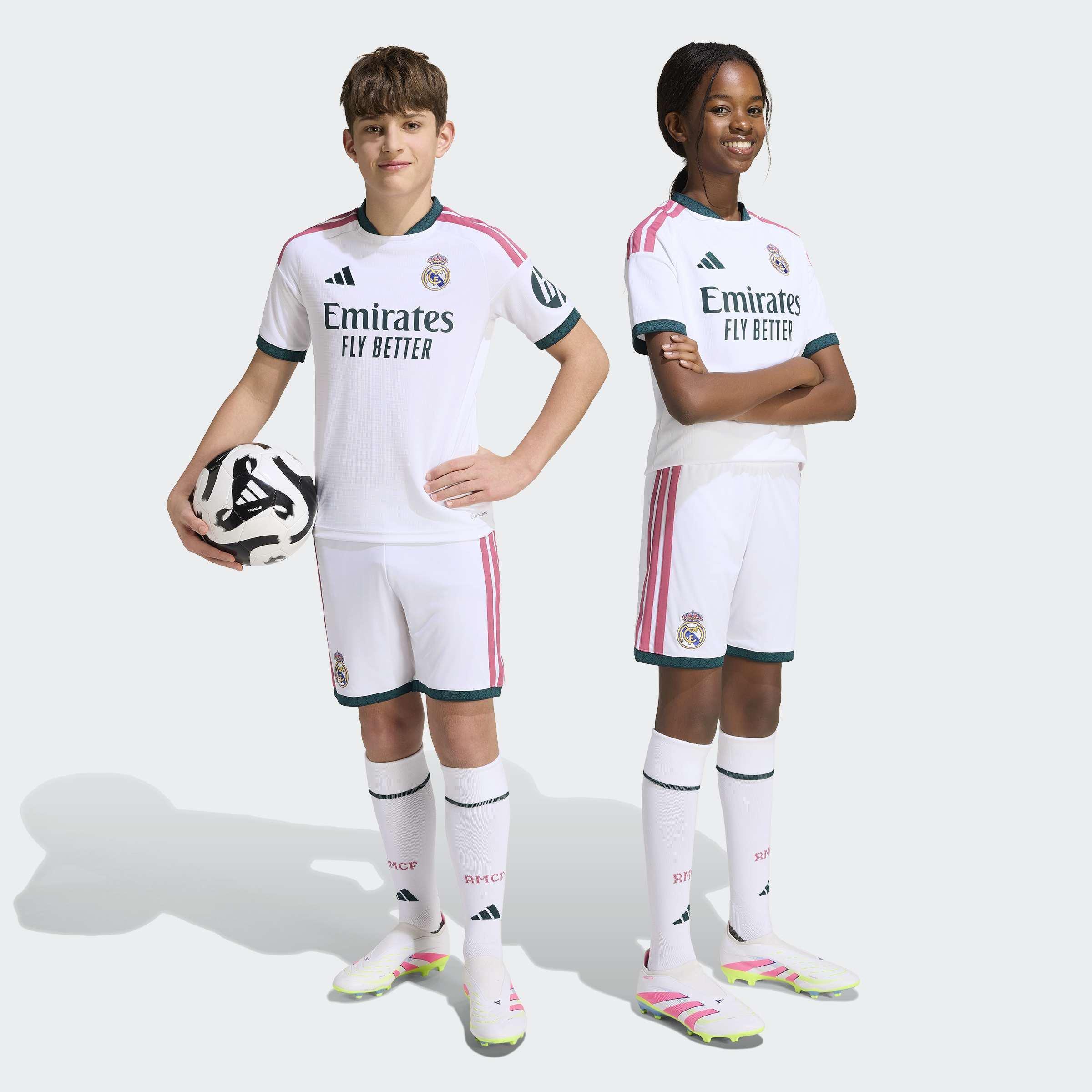 Kids Unisex Real Madrid 26/27 Home Shorts, White, A701_ONE, large image number 6