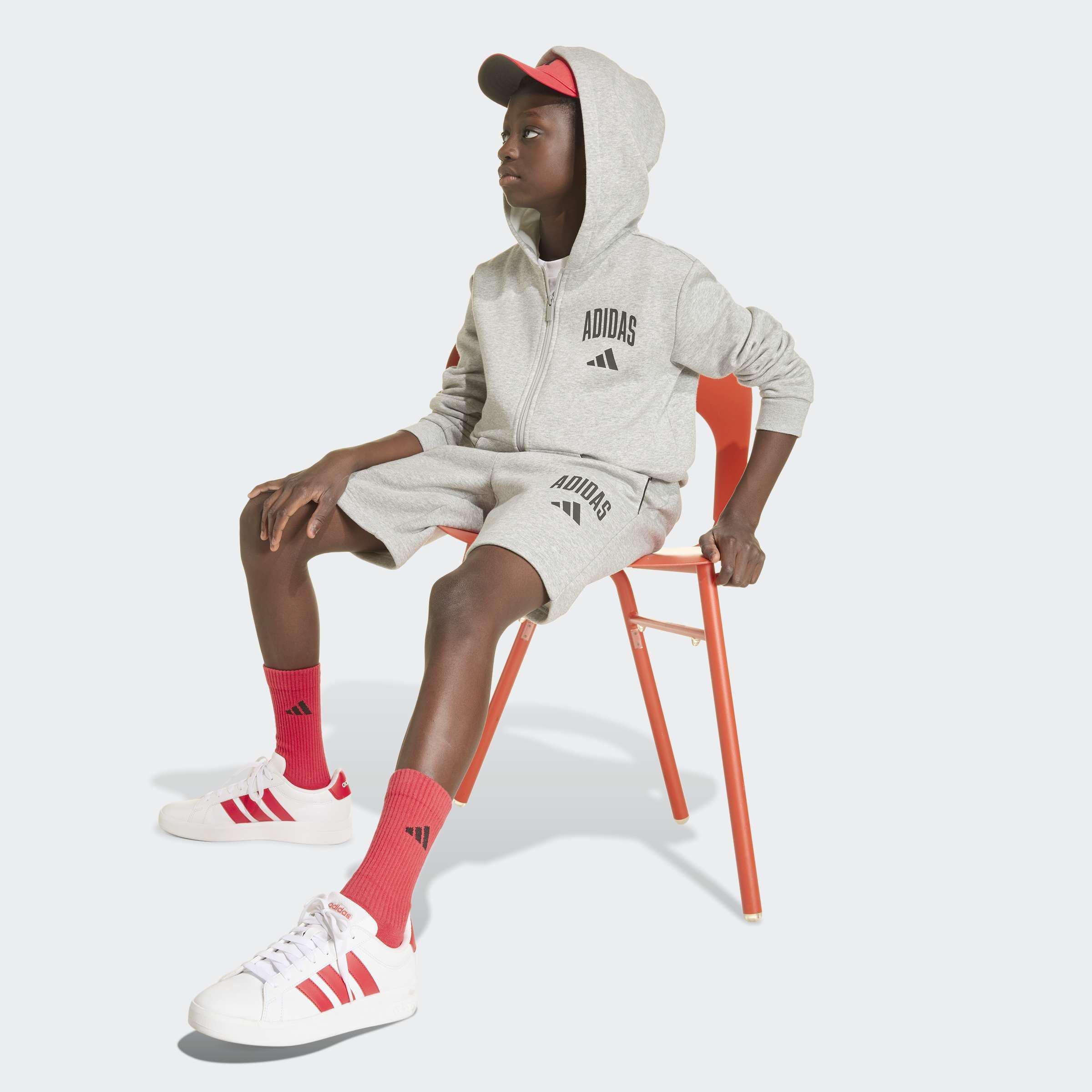 Kids Unisex Seasonals Collegiate Typography Hoody, Grey, A701_ONE, large image number 5