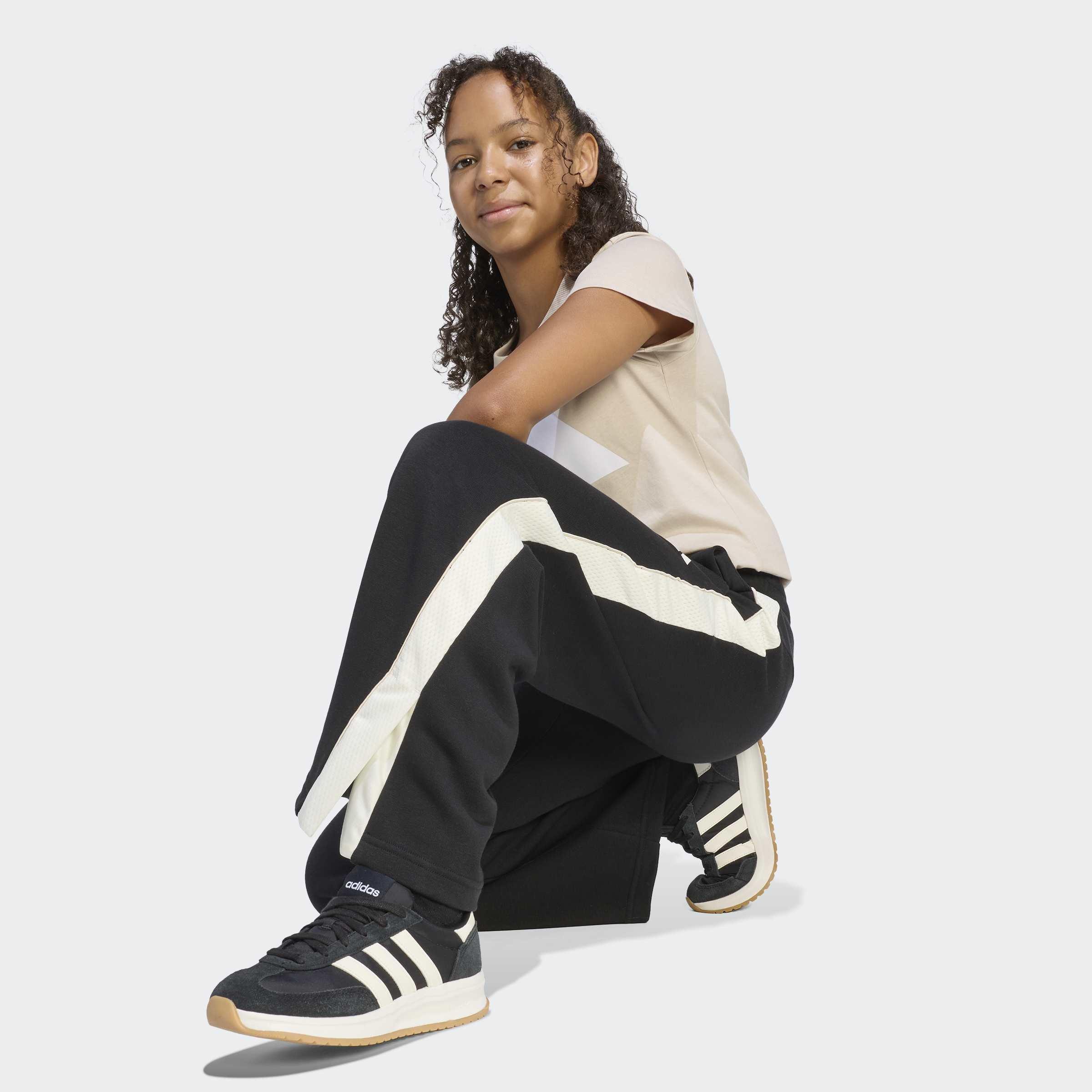 Kids Stadium Wide Leg Joggers, Black, A701_ONE, large image number 5