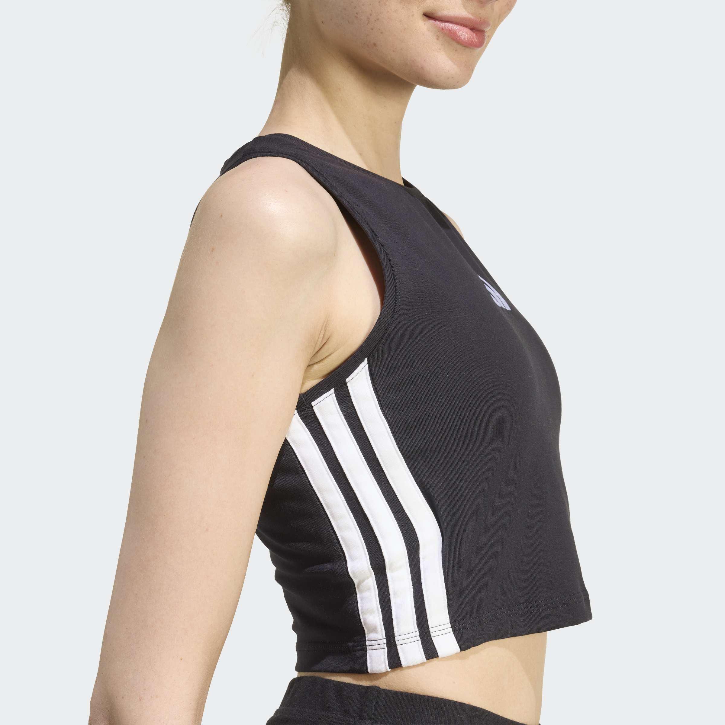 Essentials 3-Stripes Padded Tank, Black, A701_ONE, large image number 3