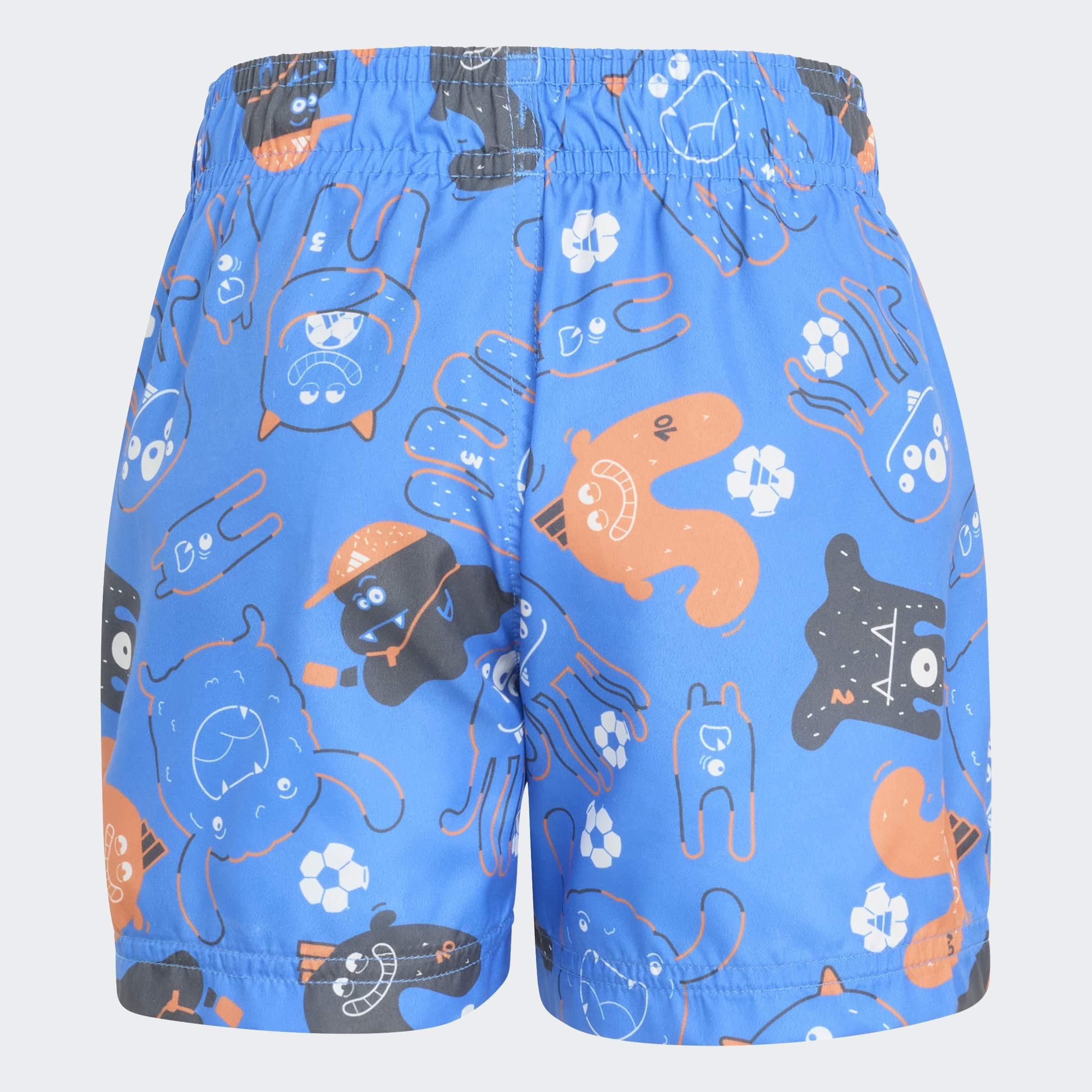 Kids Tironster All Over Print Swim Shorts, Blue