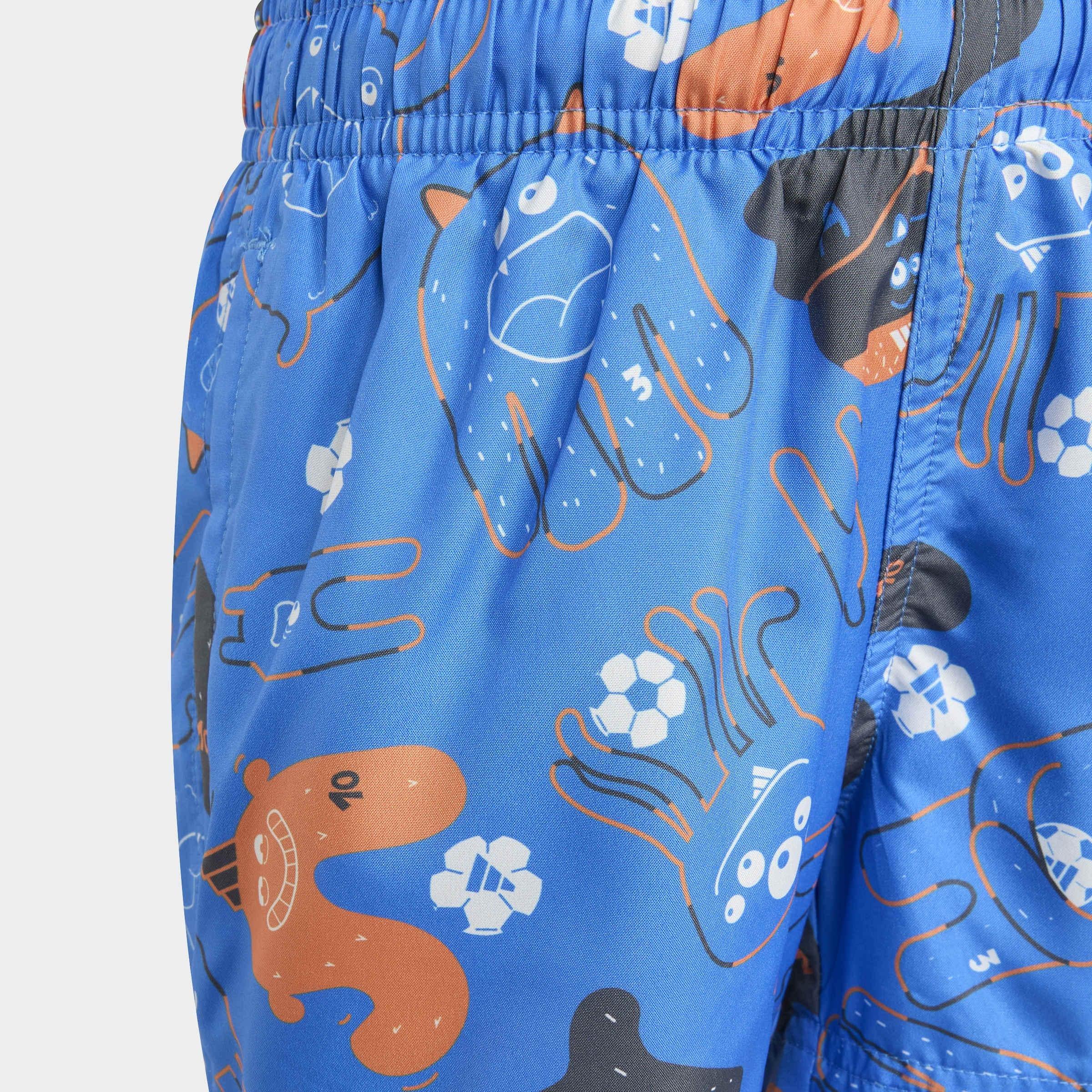 Kids Tironster All Over Print Swim Shorts, Blue, A701_ONE, large image number 2