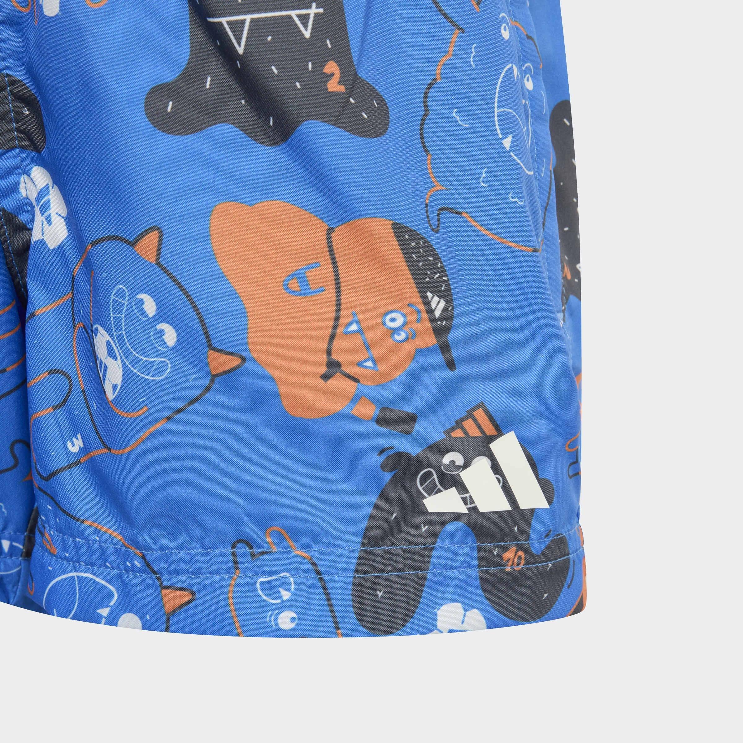 Kids Tironster All Over Print Swim Shorts, Blue, A701_ONE, large image number 3