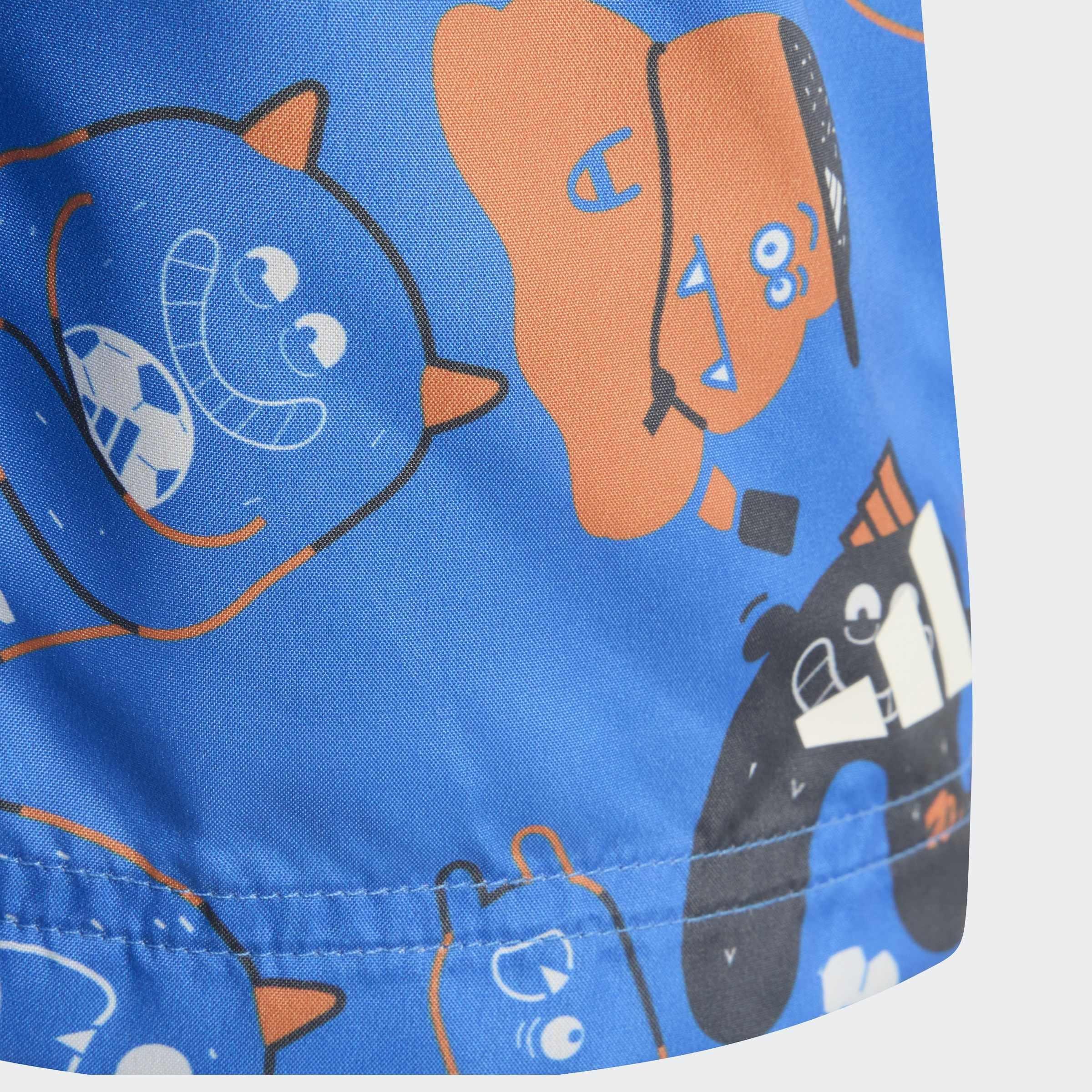 Kids Tironster All Over Print Swim Shorts, Blue, A701_ONE, large image number 4