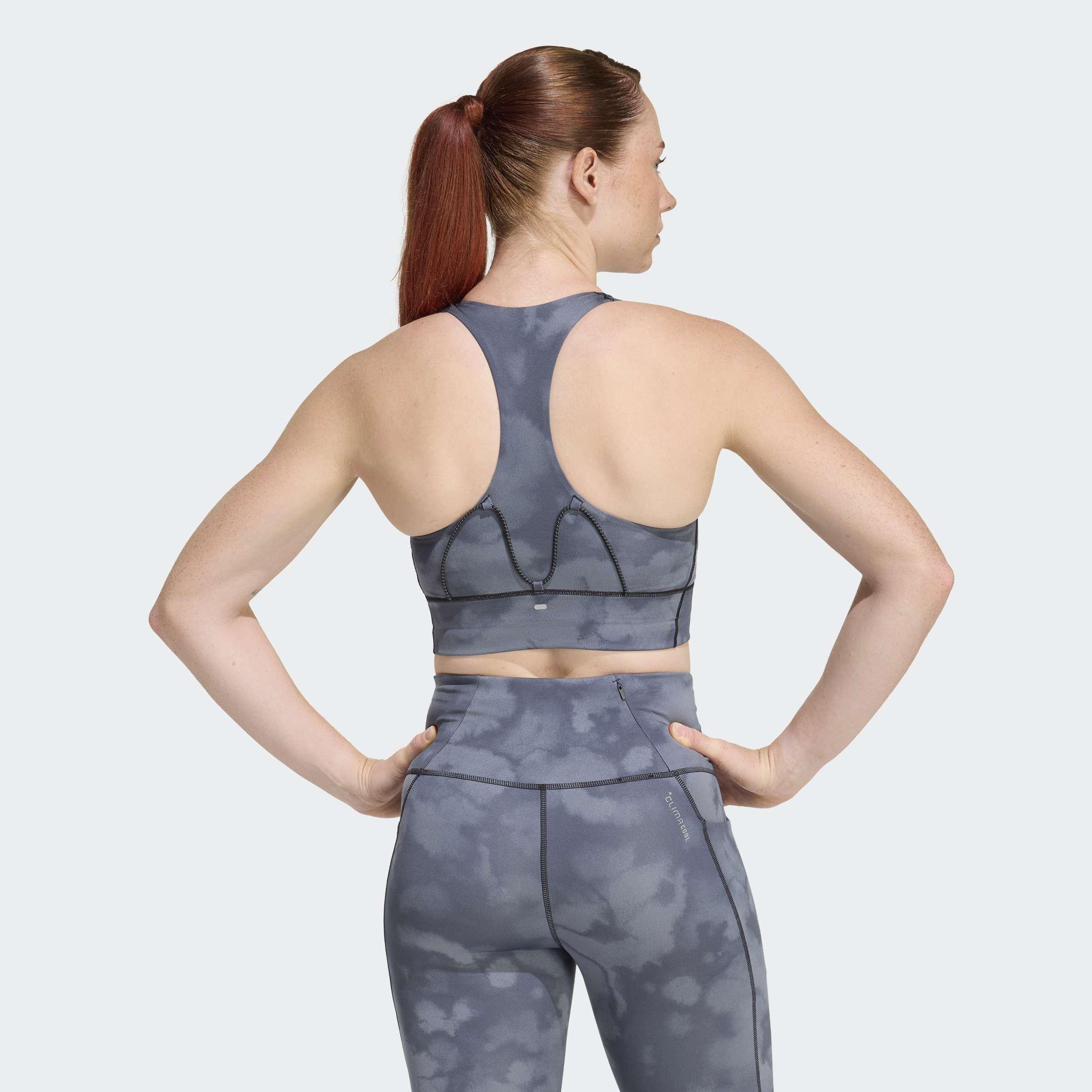 Adi365 Running Pocket Graphic Medium Support Bra, Black, A701_ONE, large image number 1
