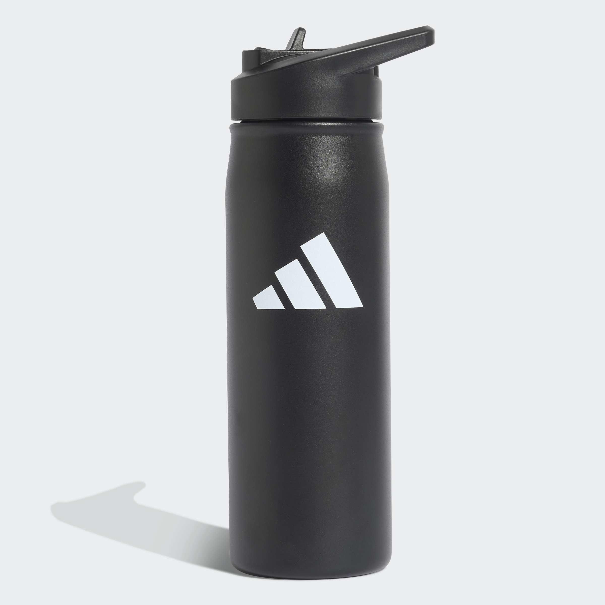 Unisex Metal Water Bottle Straw 0.6 Liter, Black, A701_ONE, large image number 0