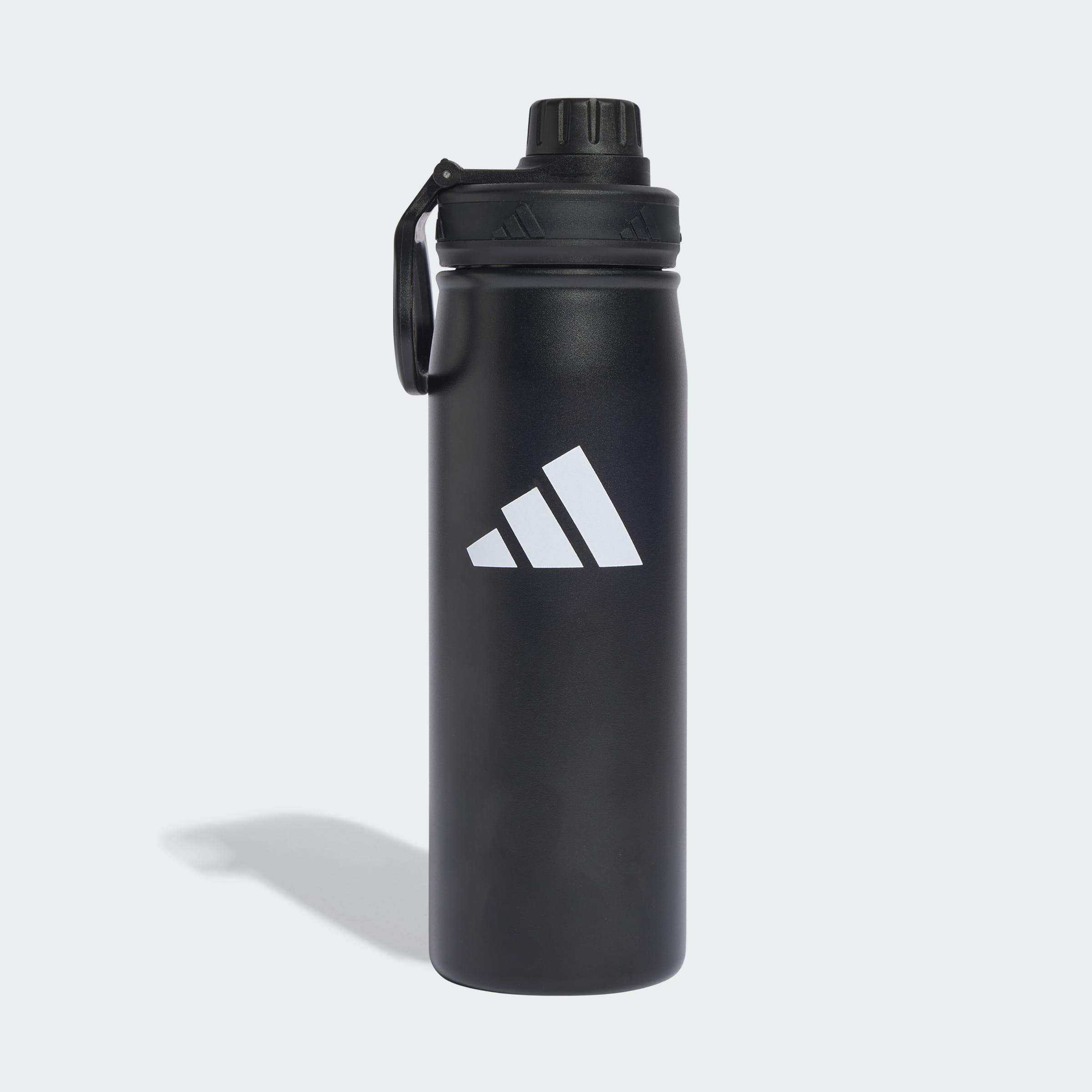 Unisex Metal Water Bottle Screw Top 0.6 L, Black, A701_ONE, large image number 0