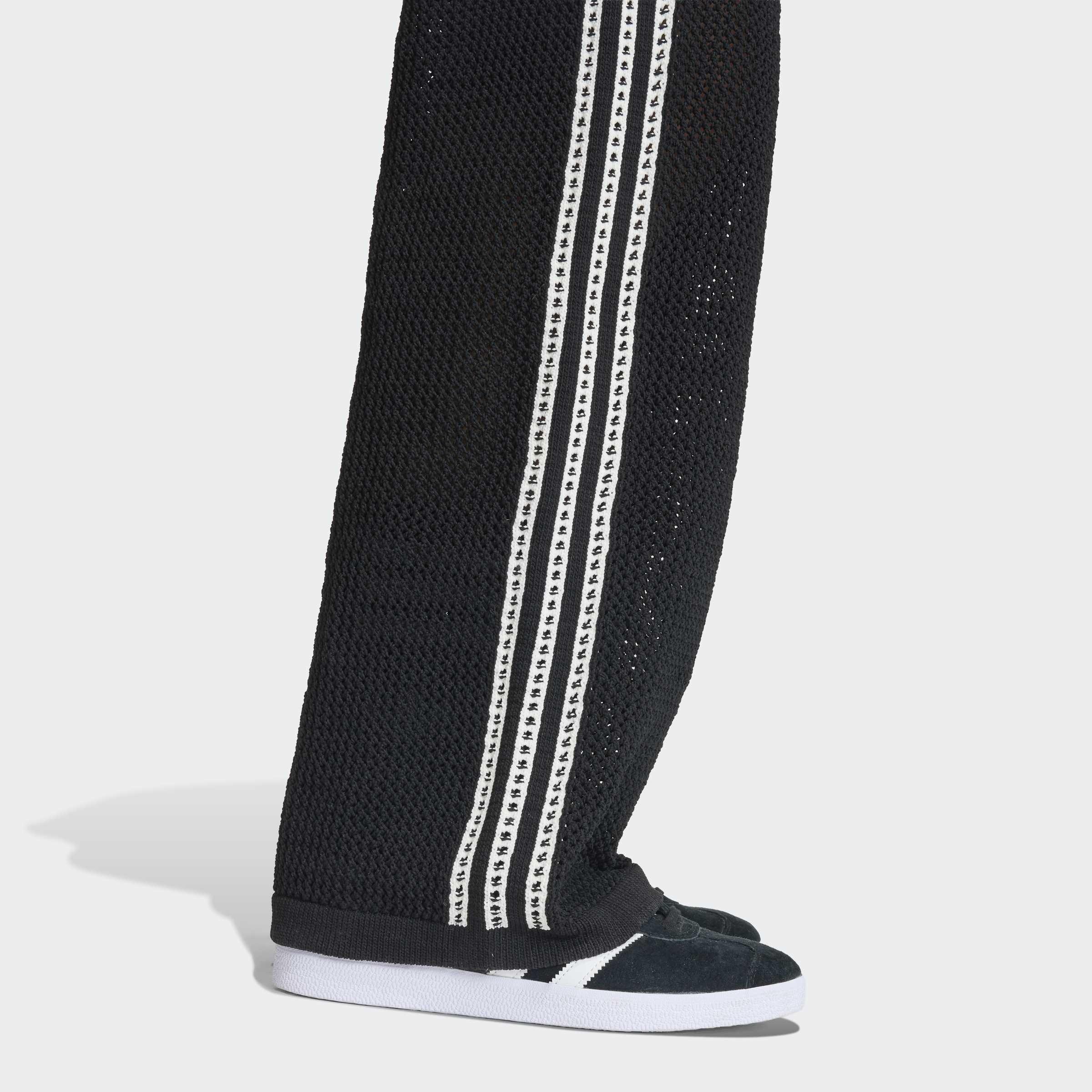 Knitted Crochet Firebird Track Pants, Black, A701_ONE, large image number 3