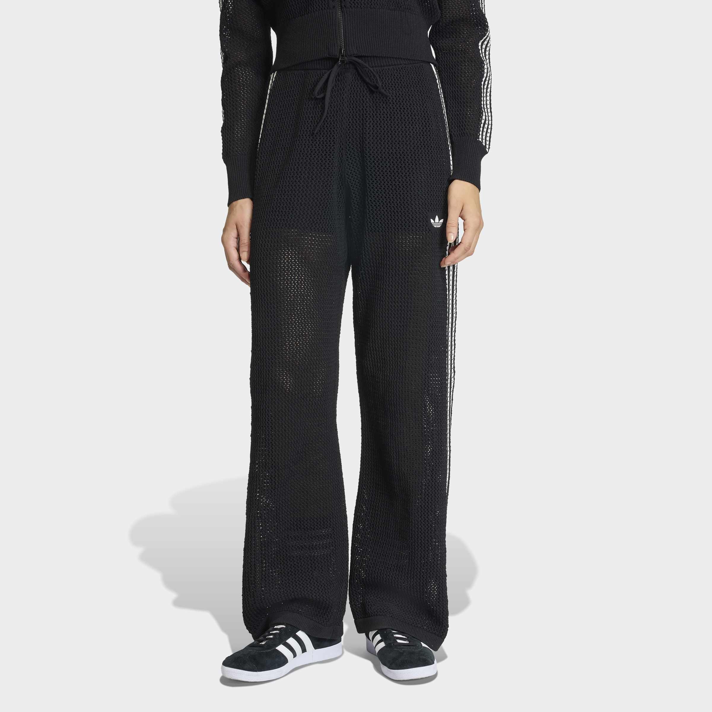 Knitted Crochet Firebird Track Pants, Black, A701_ONE, large image number 5