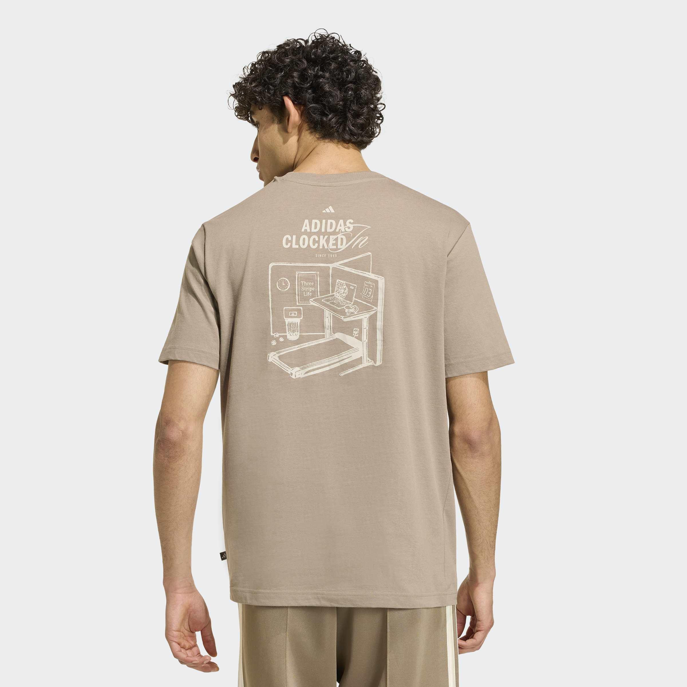 Clocked In Office Graphic T-Shirt, Beige, A701_ONE, large image number 1