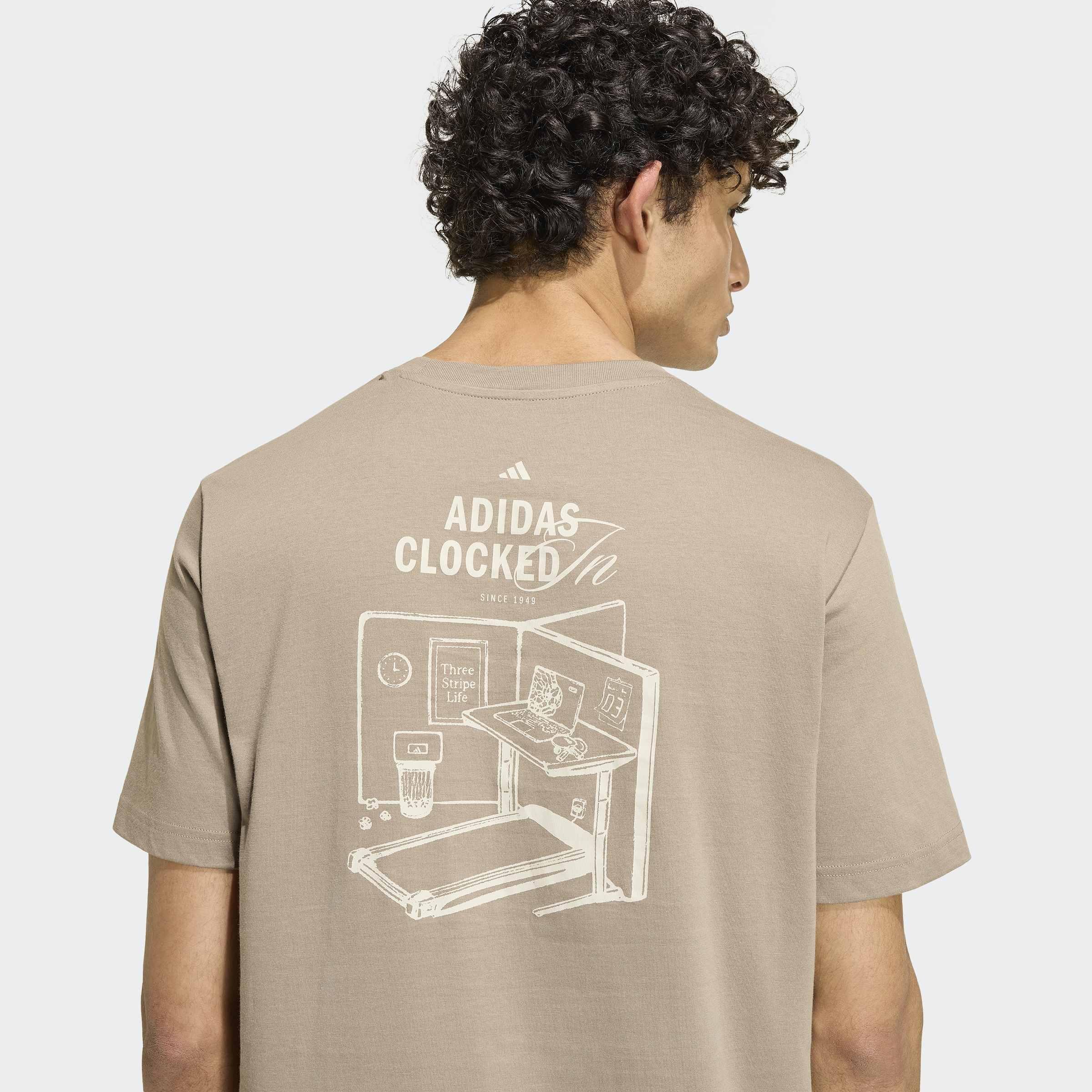 Clocked In Office Graphic T-Shirt, Beige, A701_ONE, large image number 2