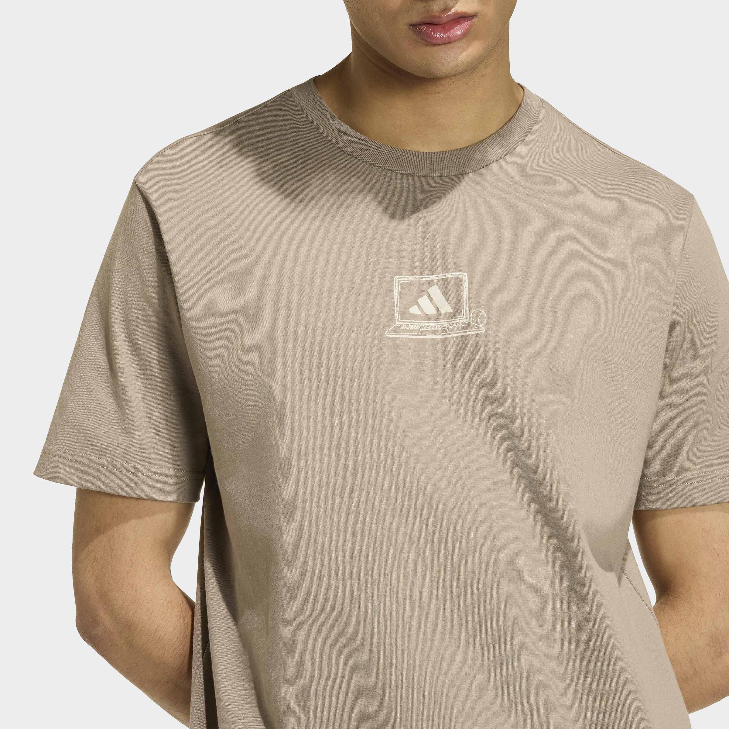 Clocked In Office Graphic T-Shirt, Beige, A701_ONE, large image number 3