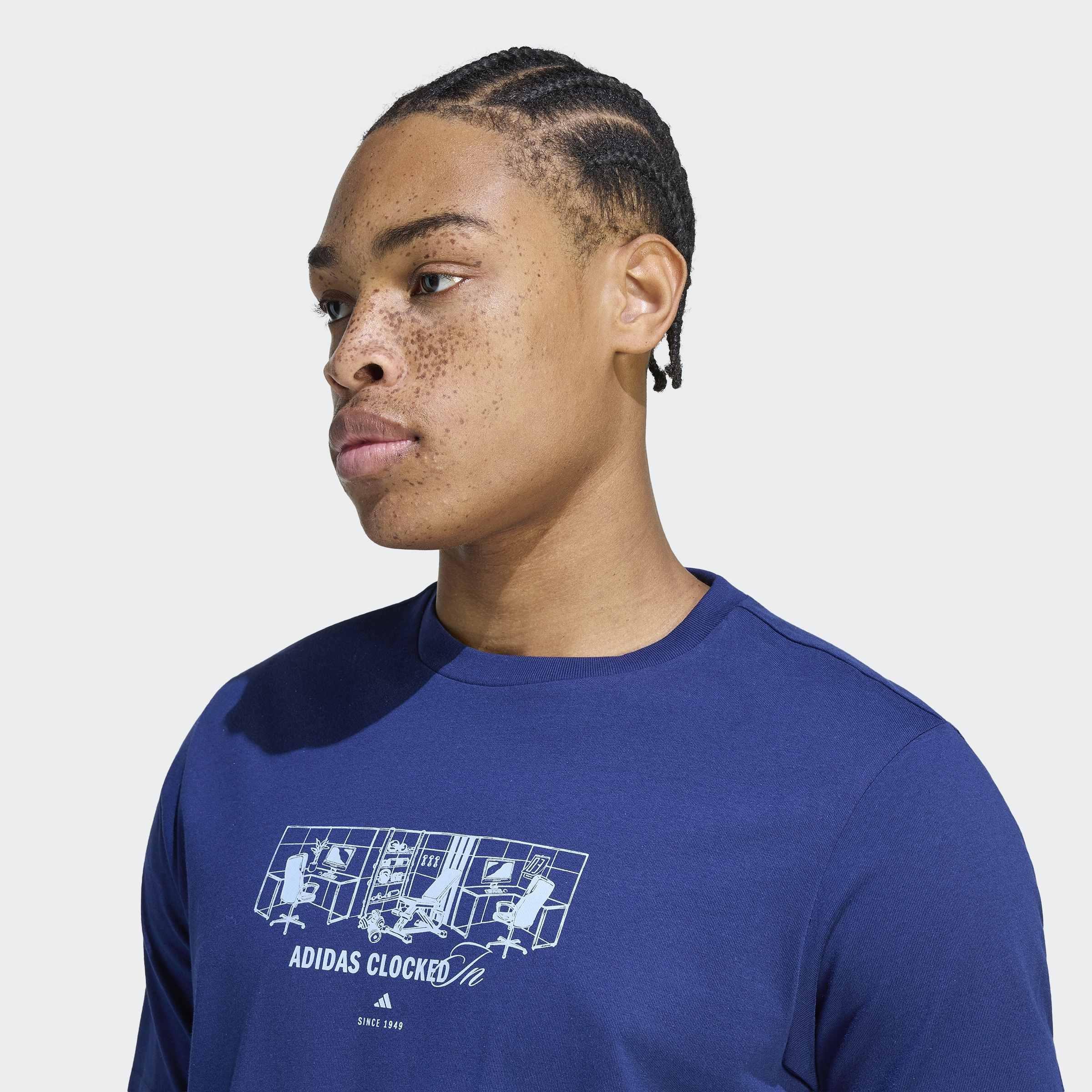 Clocked In Graphic T-Shirt, Blue, A701_ONE, large image number 3