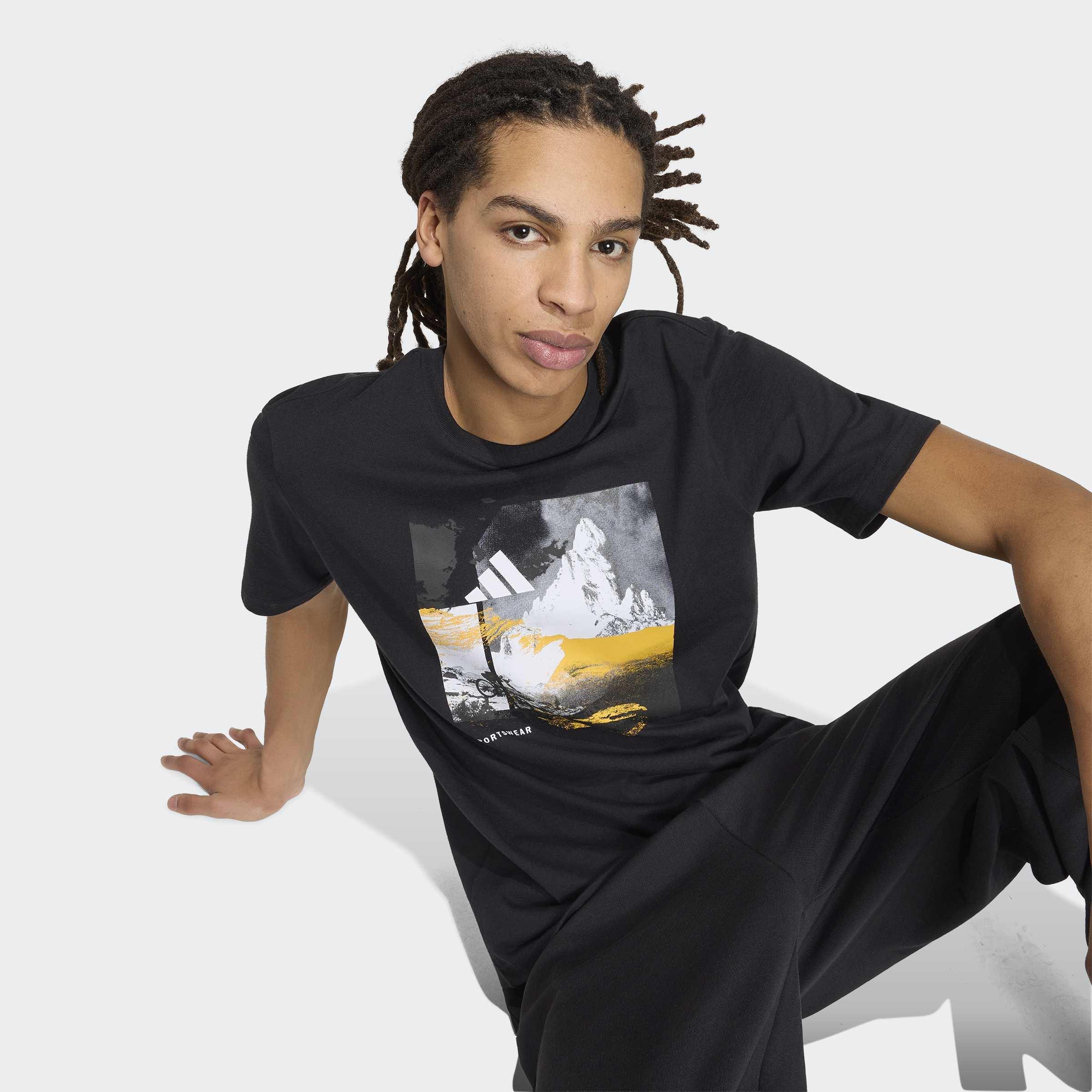 Memories Of Sport Outdoor Graphic T-Shirt, Black, A701_ONE, large image number 2