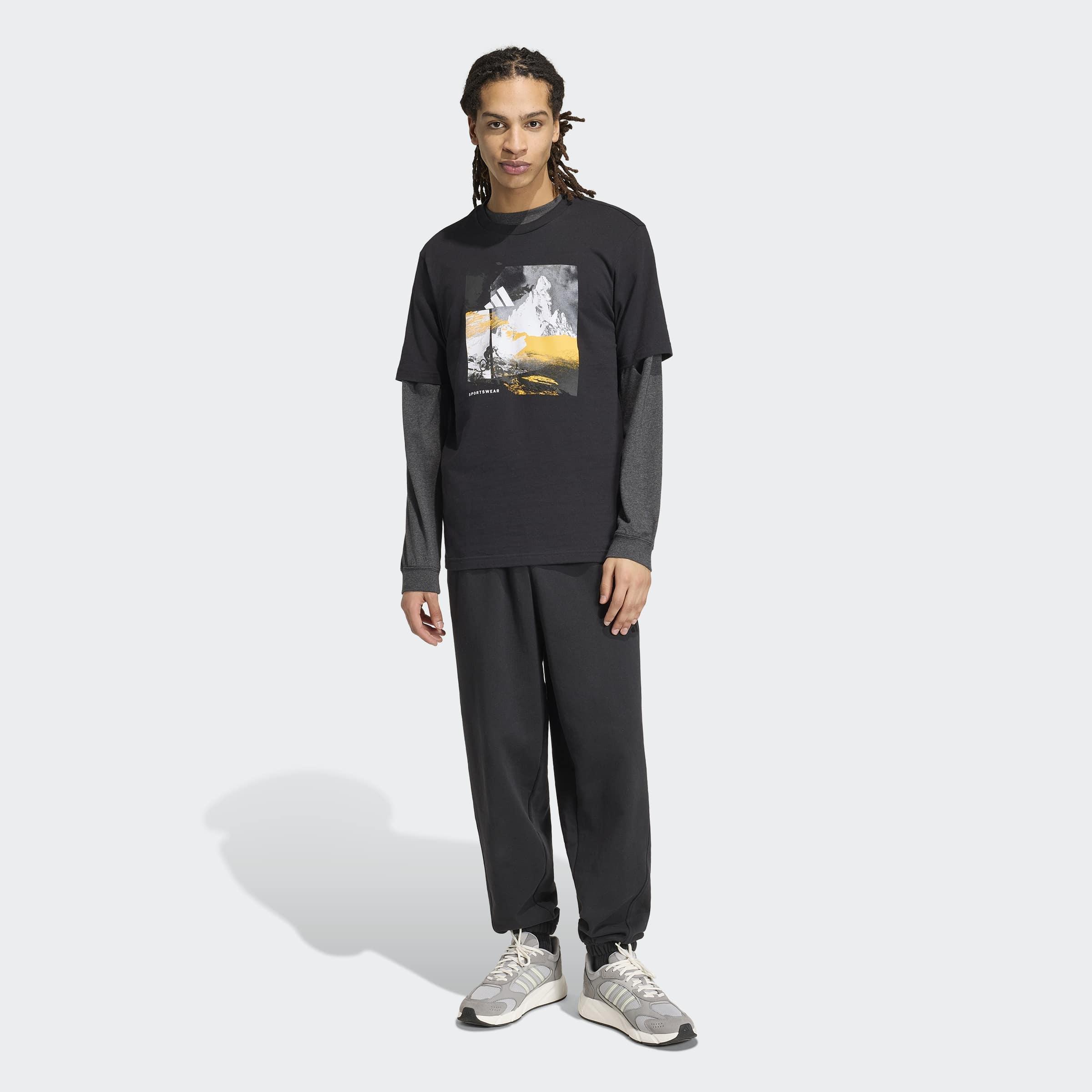Memories Of Sport Outdoor Graphic T-Shirt, Black, A701_ONE, large image number 5