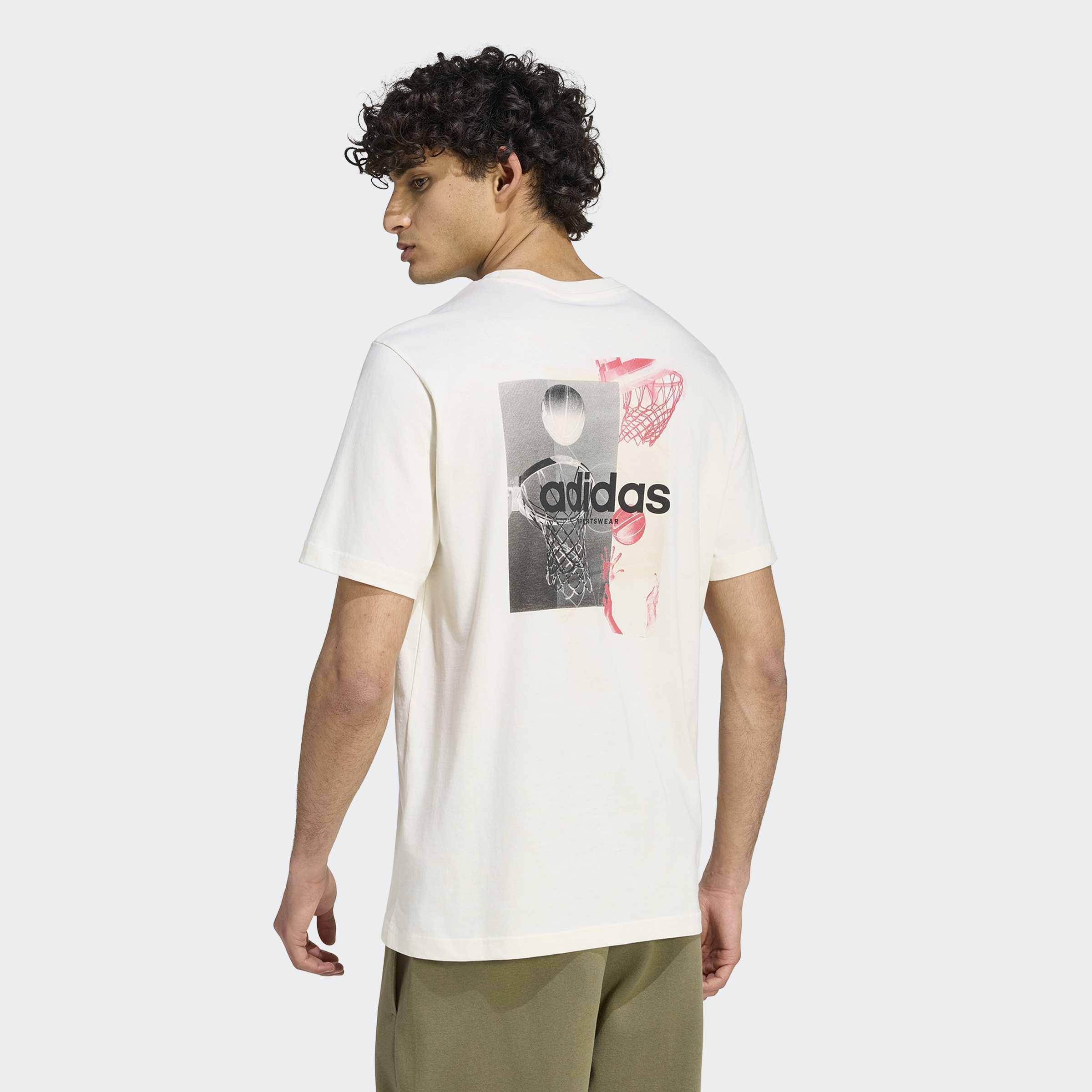 Memories Of Sport Basketball Graphic T-Shirt, White, A701_ONE, large image number 1