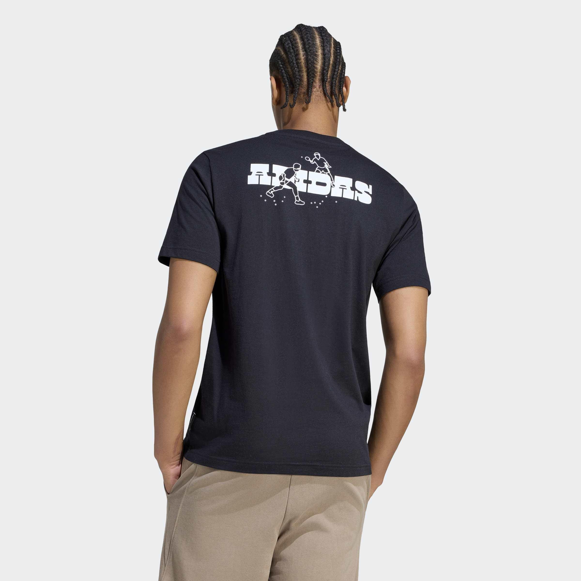Novelty Pong Graphic T-Shirt, Black