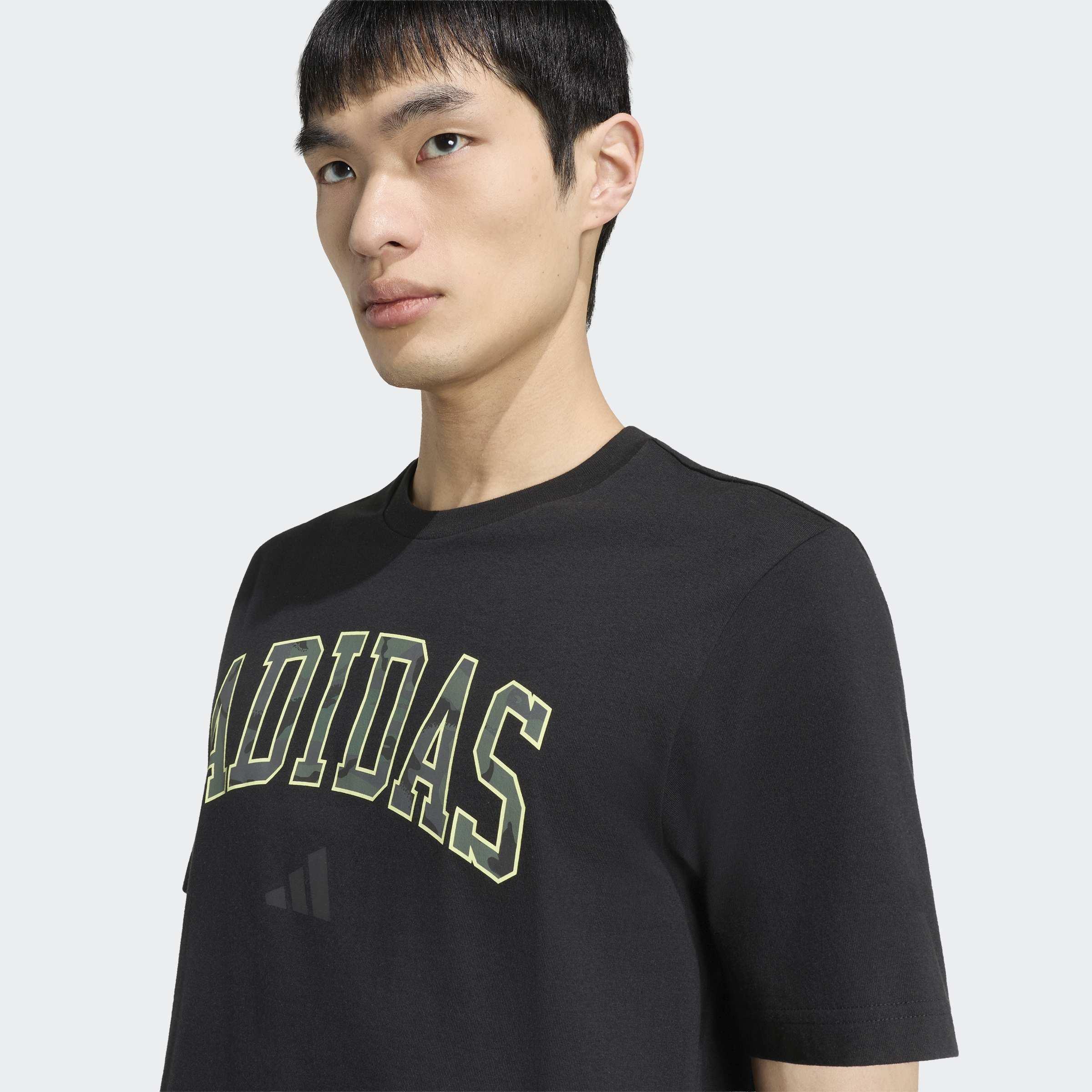 Camo Script Graphic T-Shirt, Black, A701_ONE, large image number 3