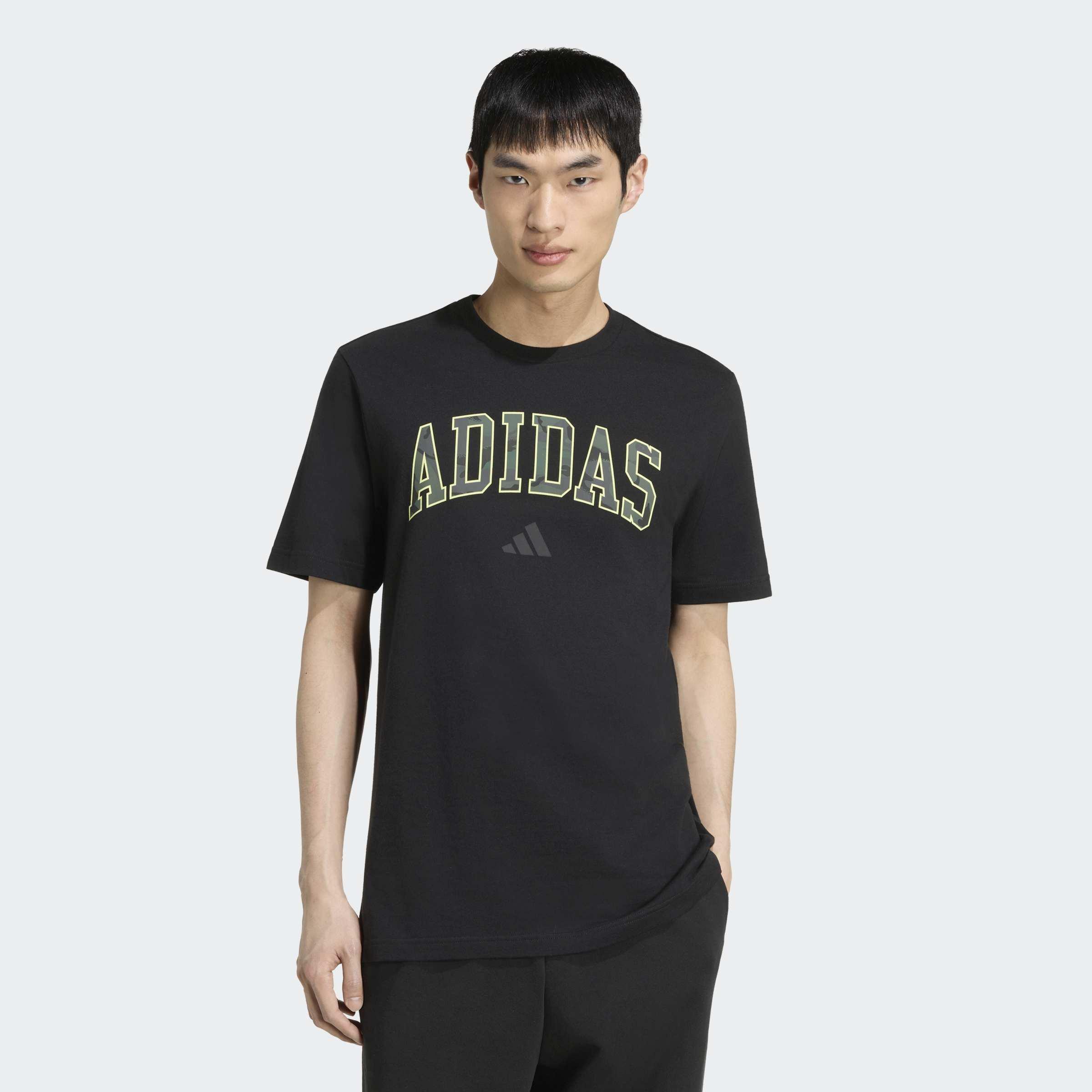 Camo Script Graphic T-Shirt, Black, A701_ONE, large image number 4