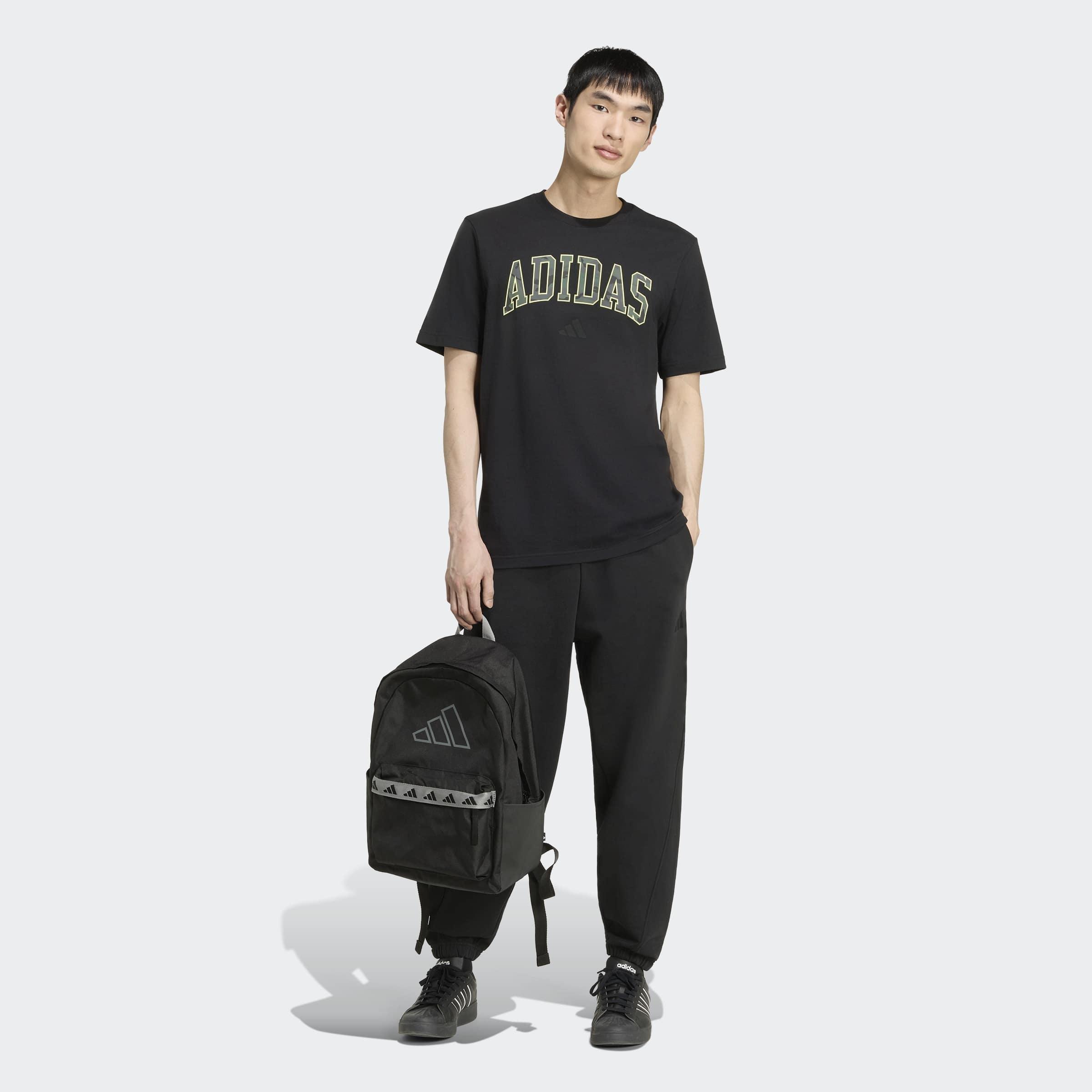 Camo Script Graphic T-Shirt, Black, A701_ONE, large image number 5