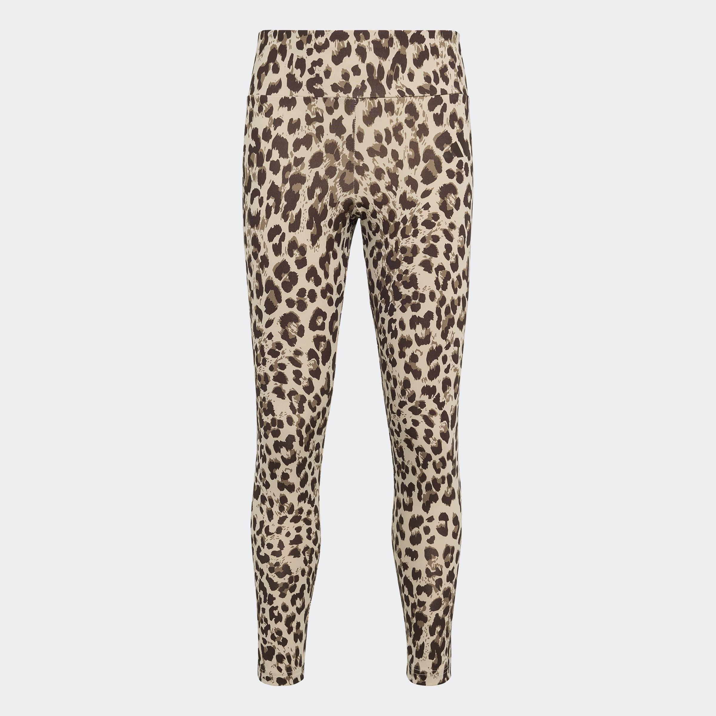 Kids Animal Print Sport Leggings, Beige